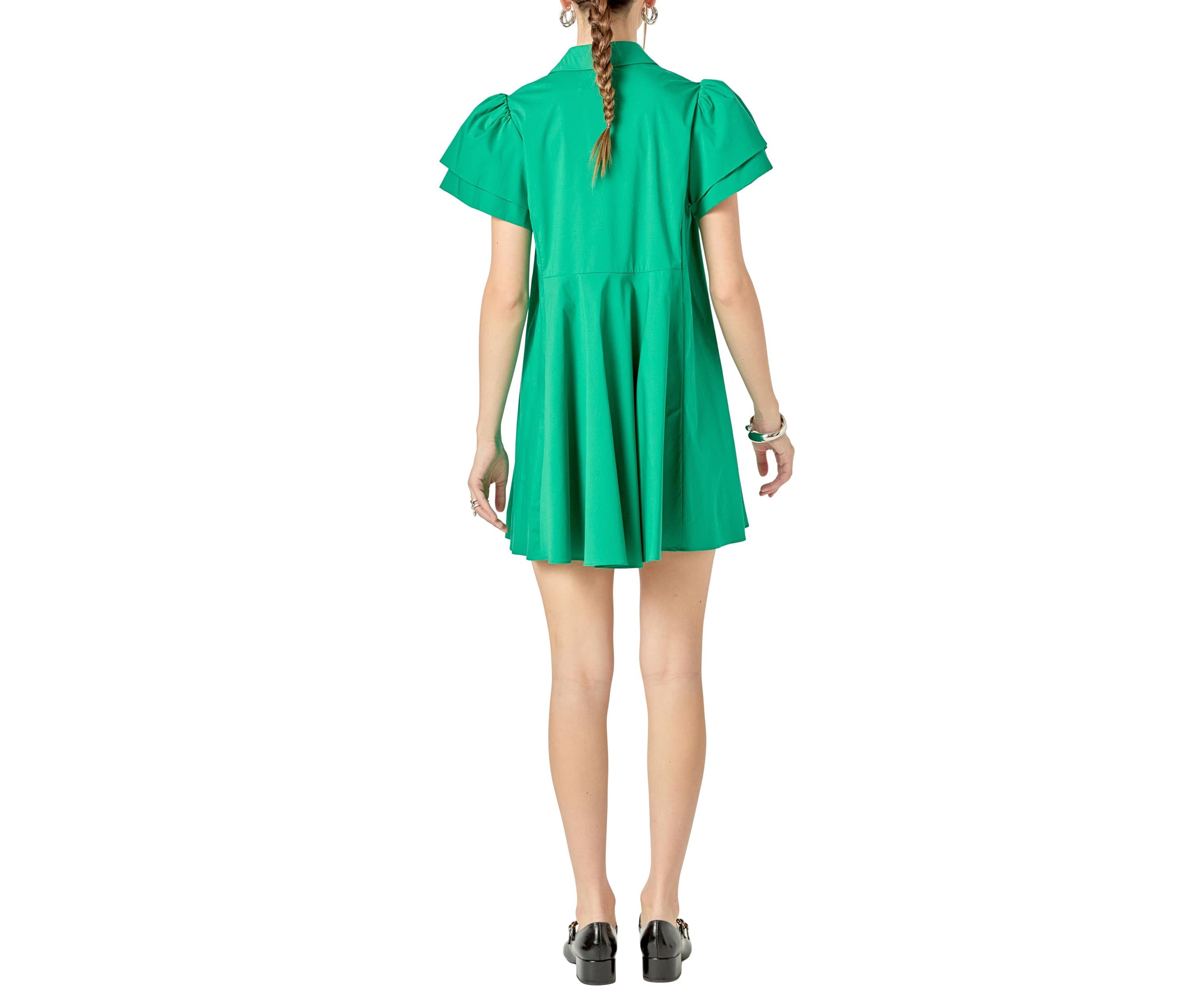 PEPLUM SHIRT MINI DRESS