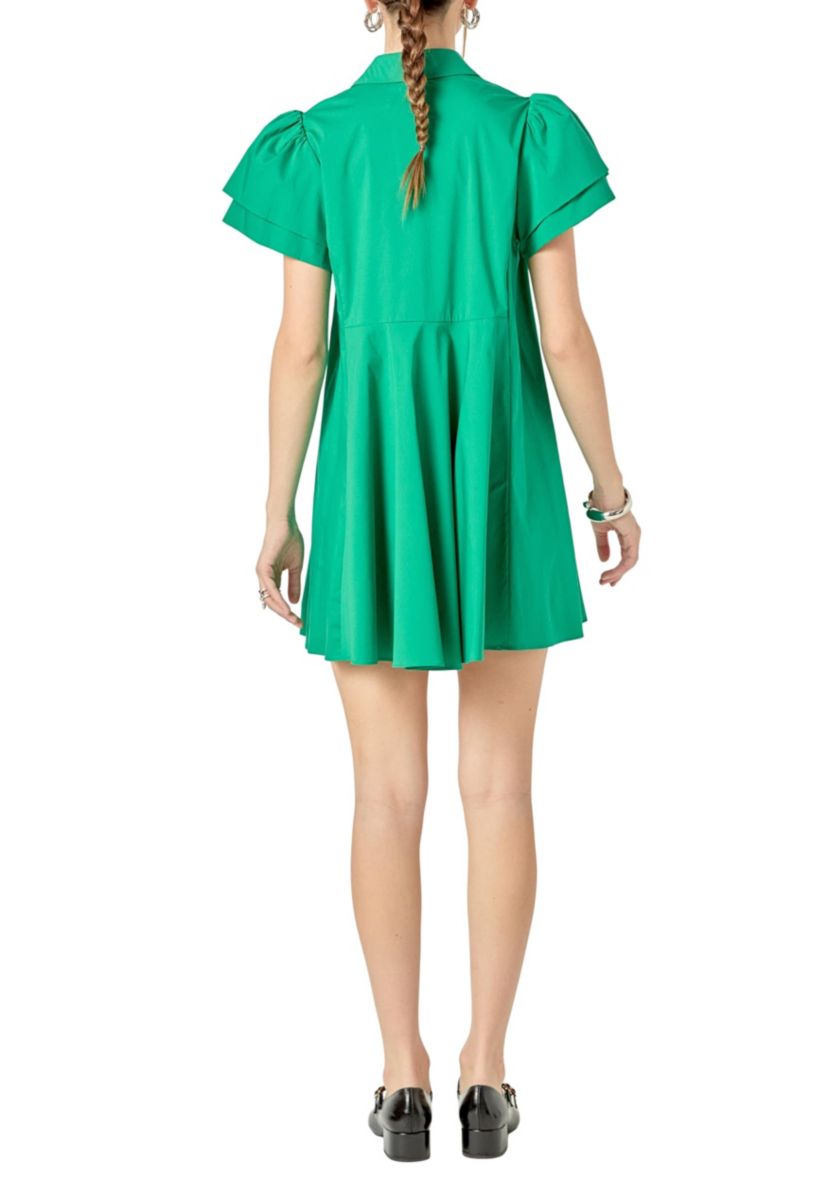 PEPLUM SHIRT MINI DRESS