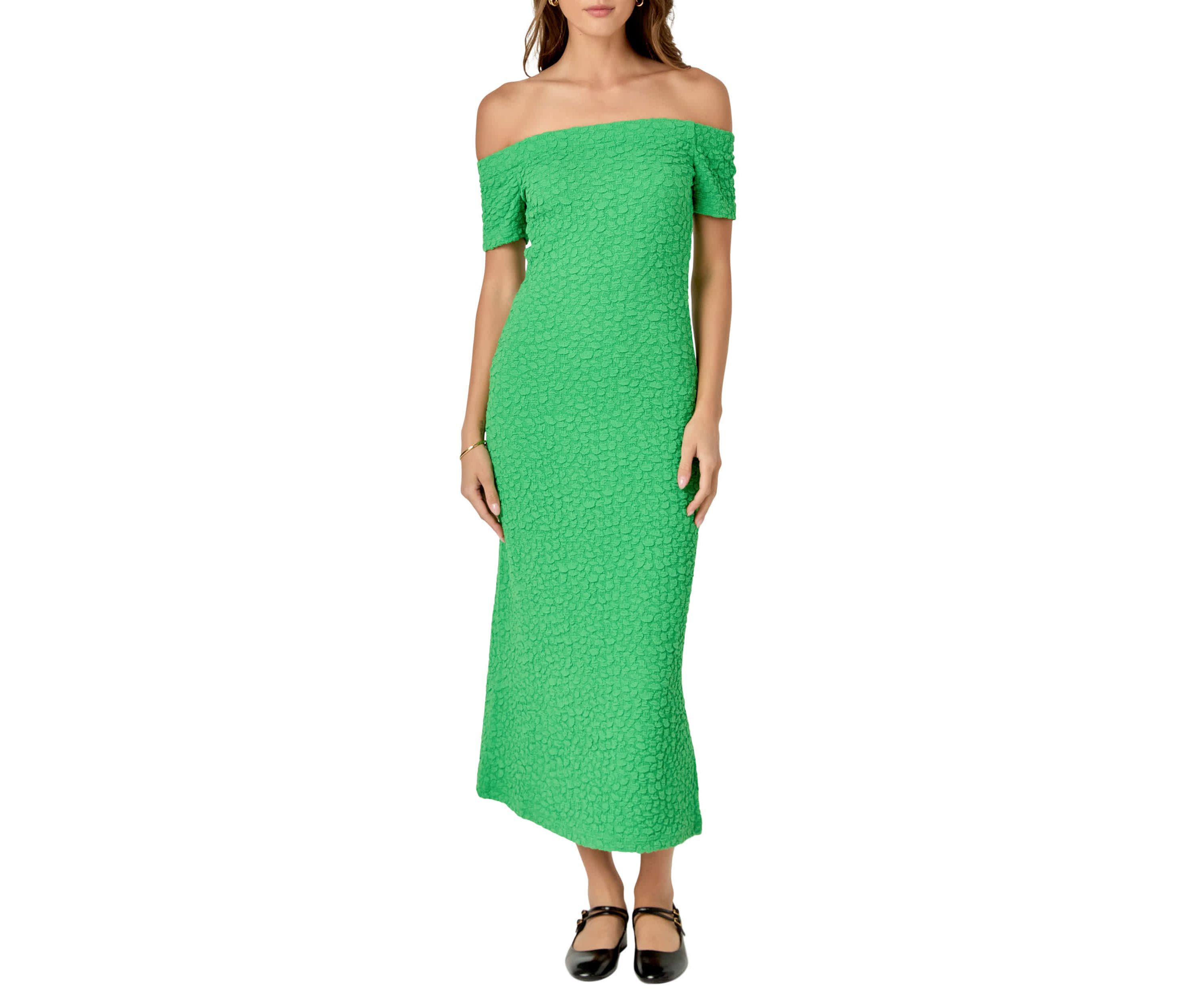 Textured Midi Dress