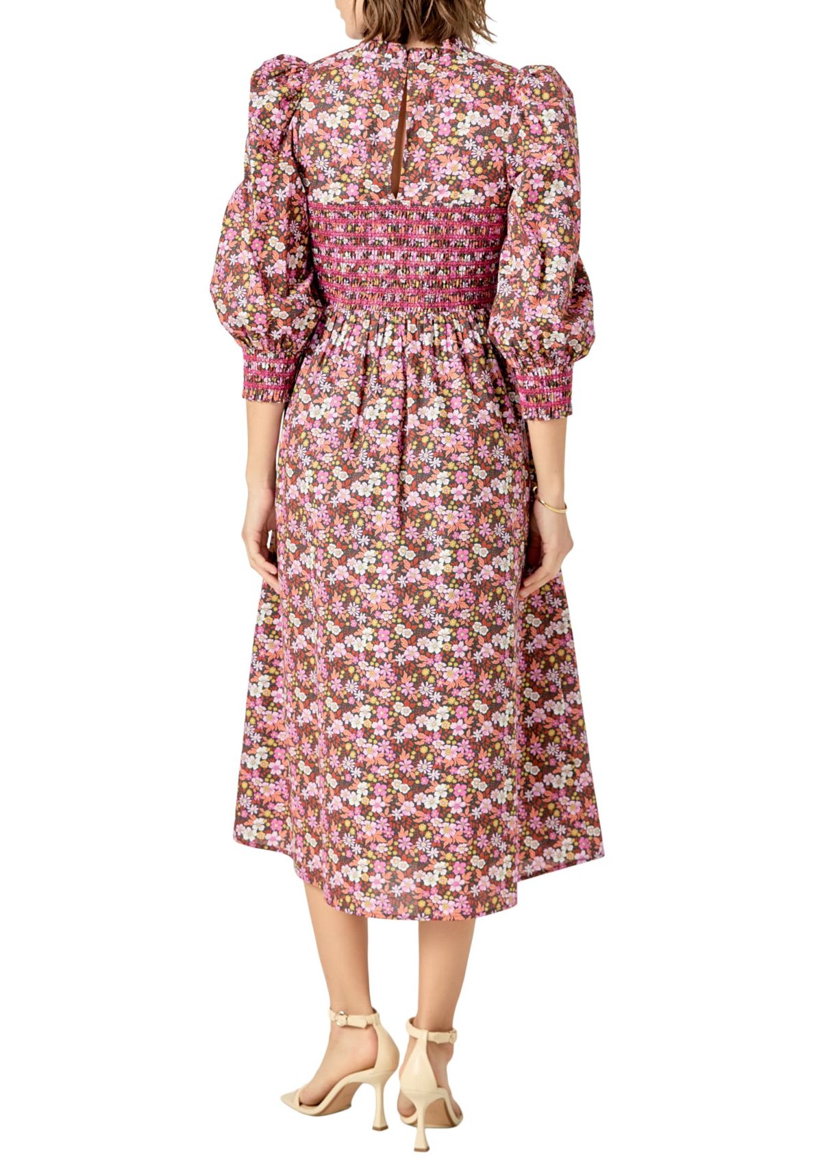 Smocked Midi Dress