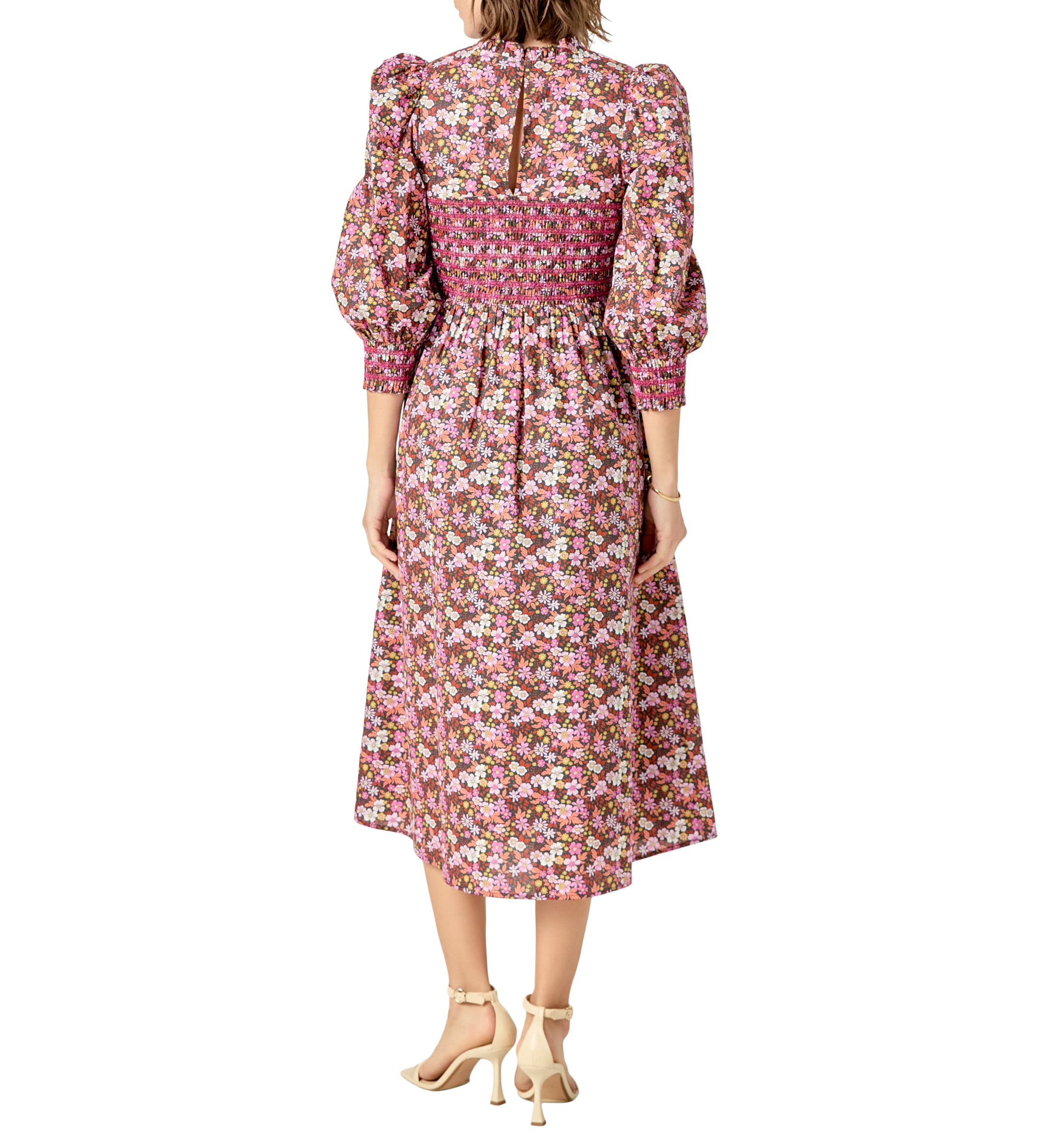Smocked Midi Dress