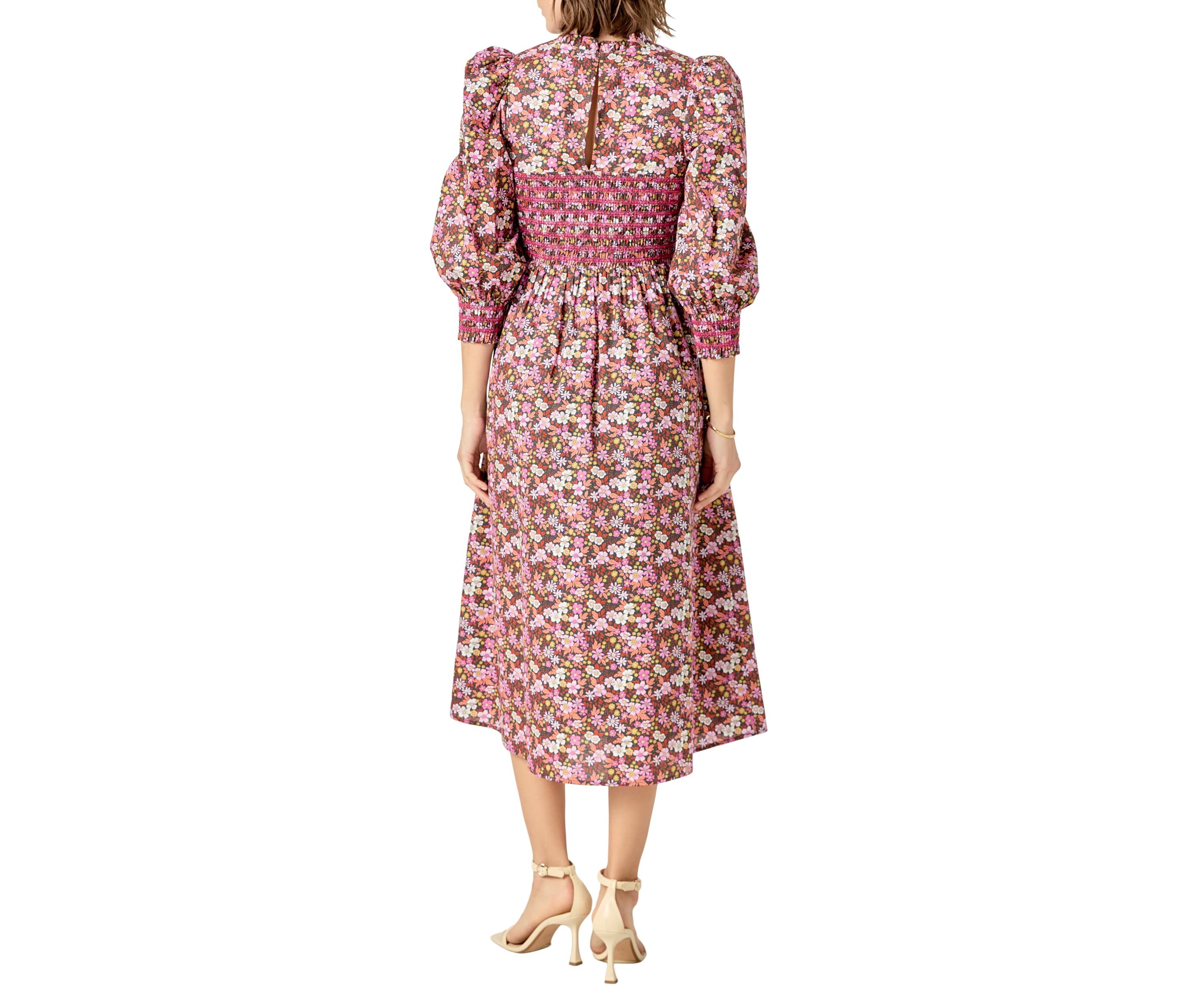 Smocked Midi Dress