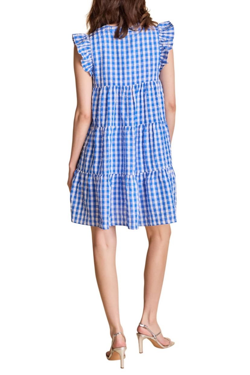 Gingham Check Babydoll Mini Dress