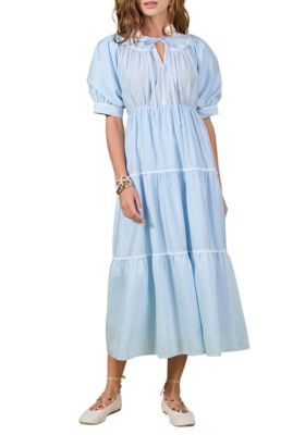 knee length dresses for ladies Stitch Detailed Midi Dress – English Factory