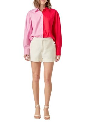ENGLISH FACTORY Women's COLORBLOCK SHIRT, Small