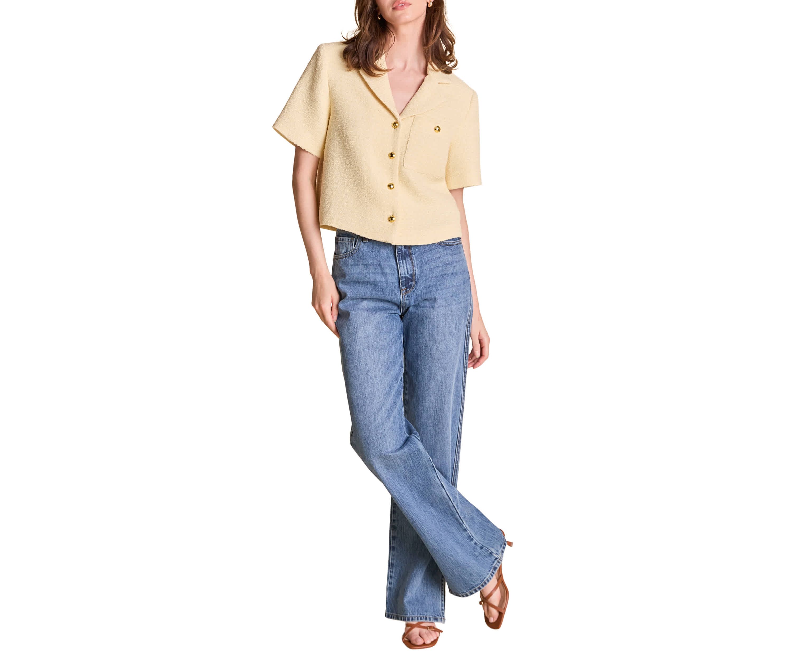 TWEED SHORT SLEEVE SHIRT