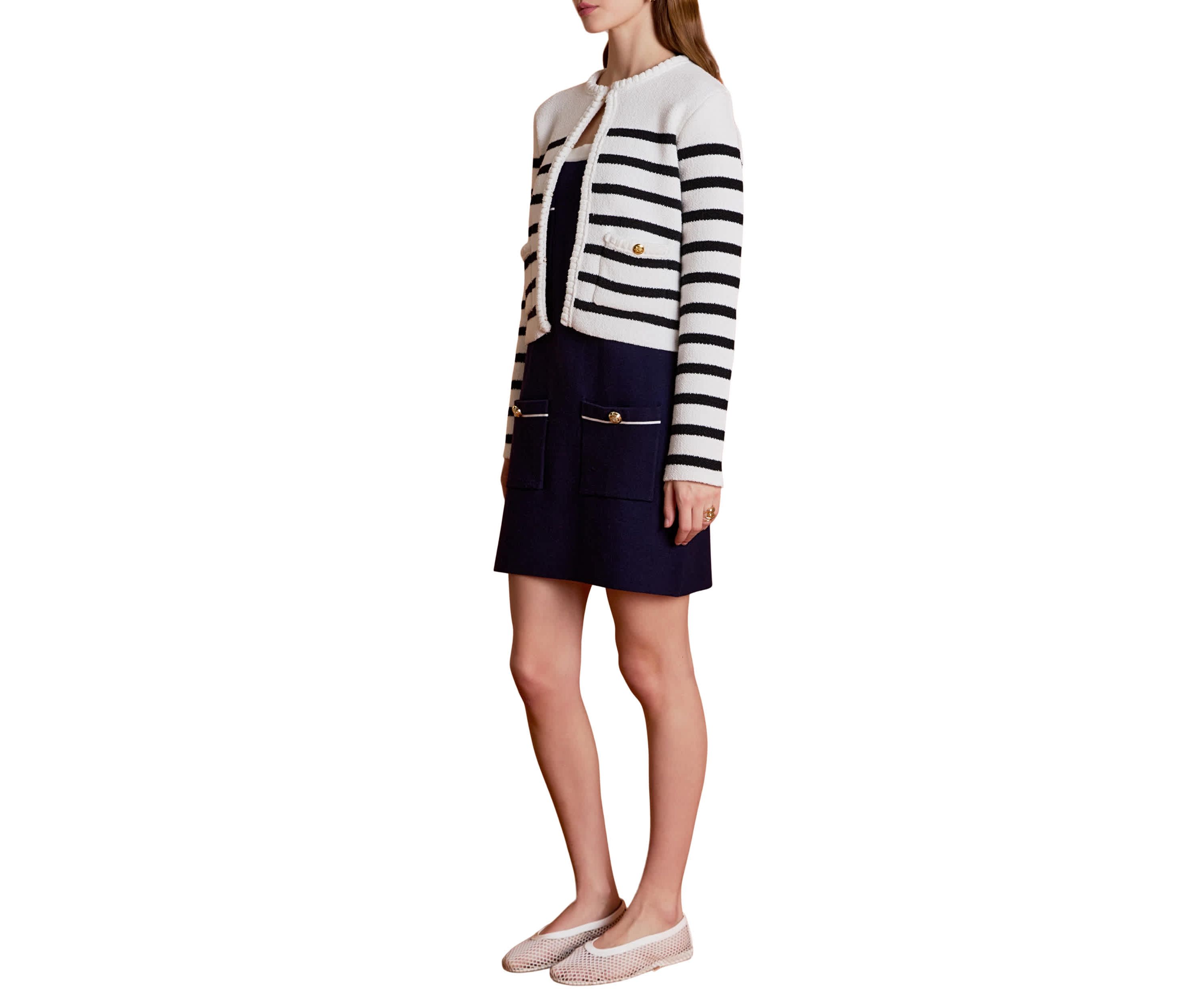BRAIDED STRIPE CARDIGAN