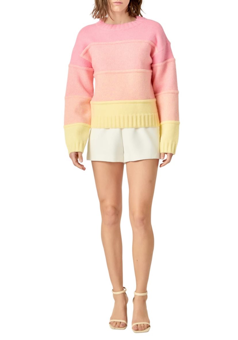OMBRE CREW NECK KNIT