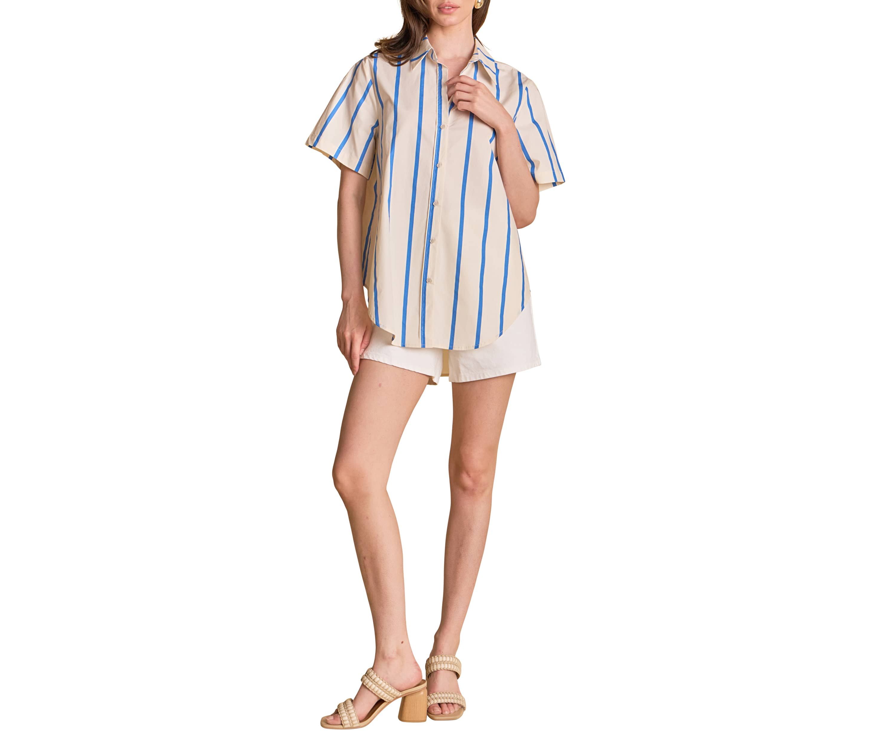 Striped Short Sleeve Top