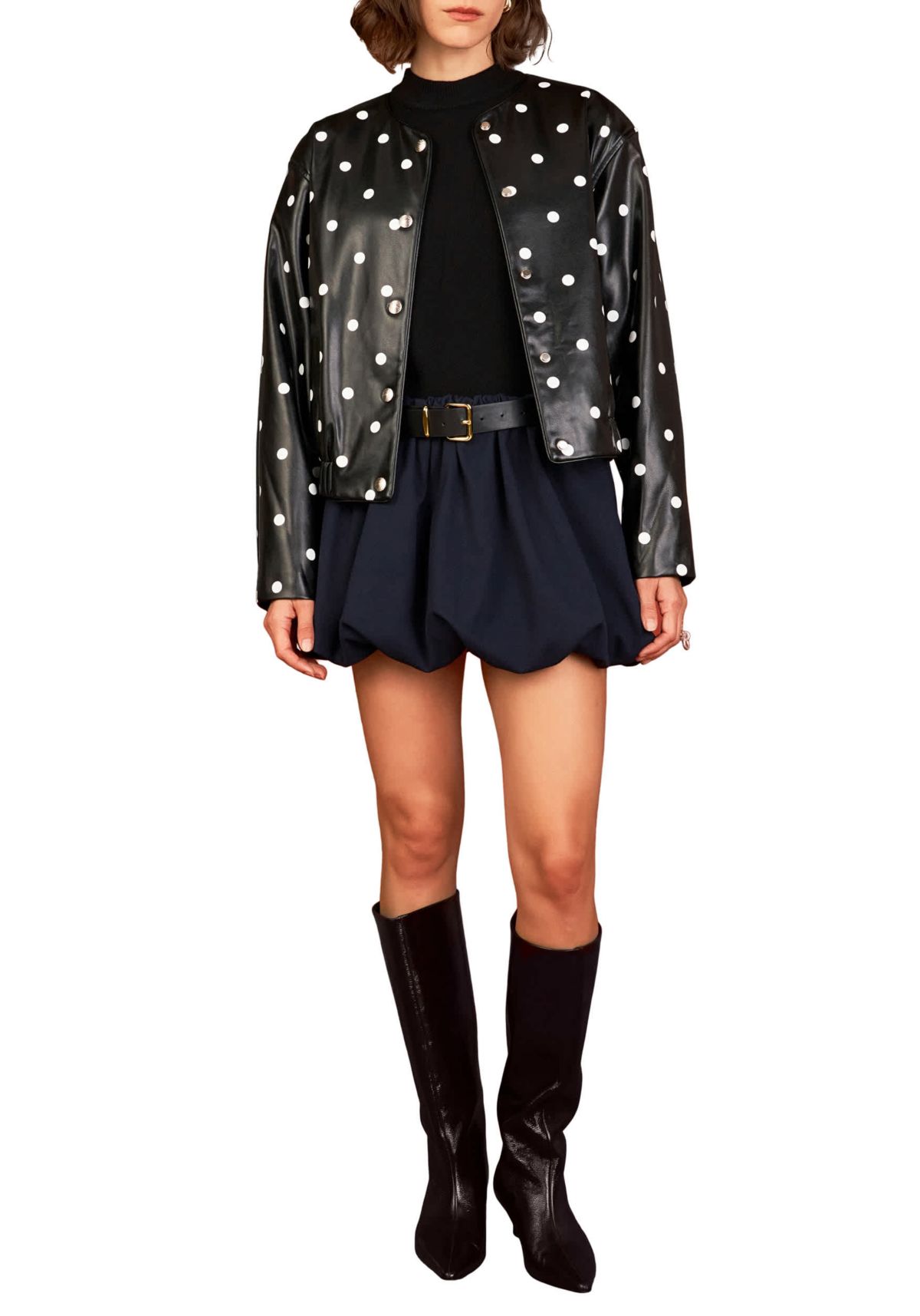 Polka Dot Leather Jacket