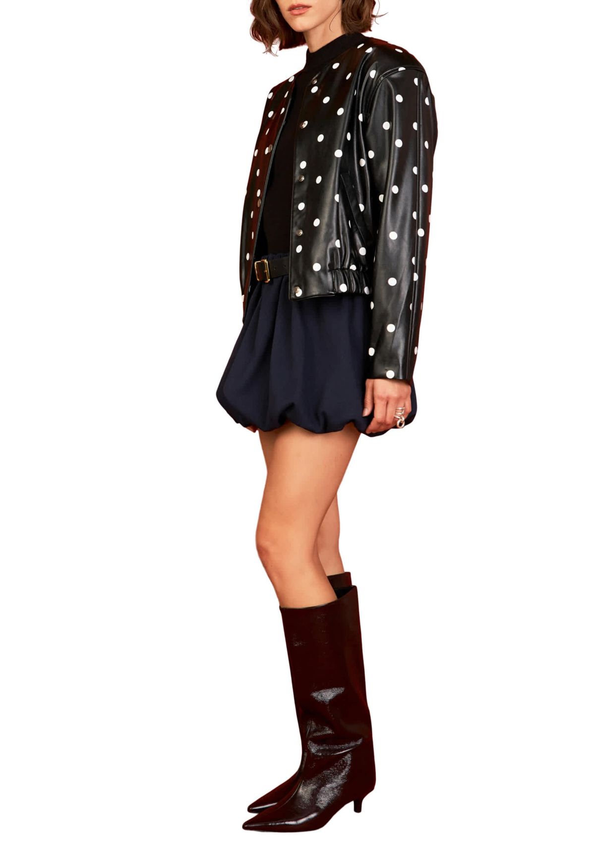 Polka Dot Leather Jacket