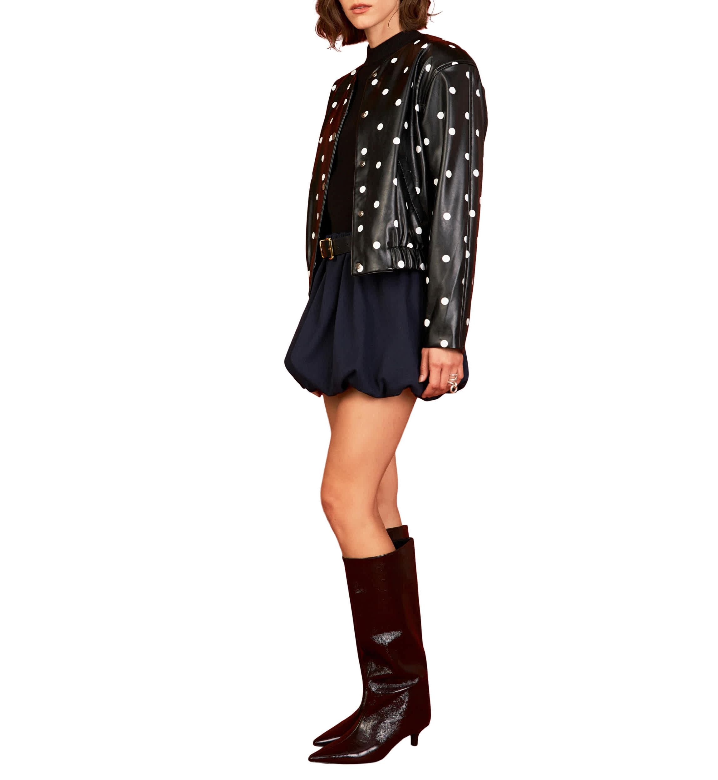Polka Dot Leather Jacket