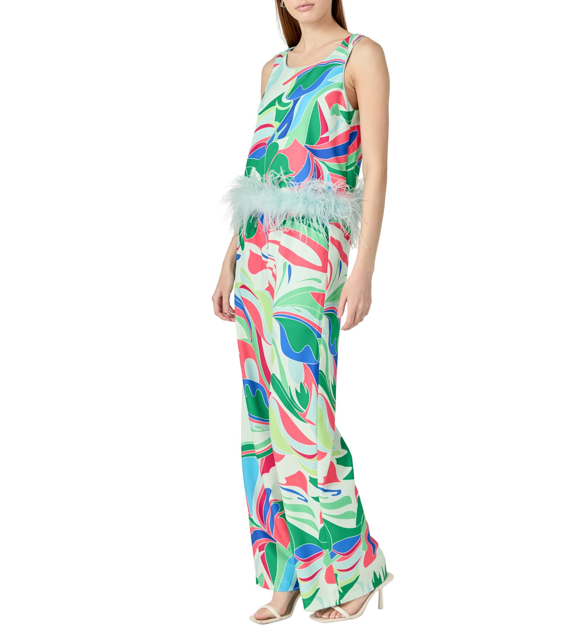 Print Wide Leg Pants