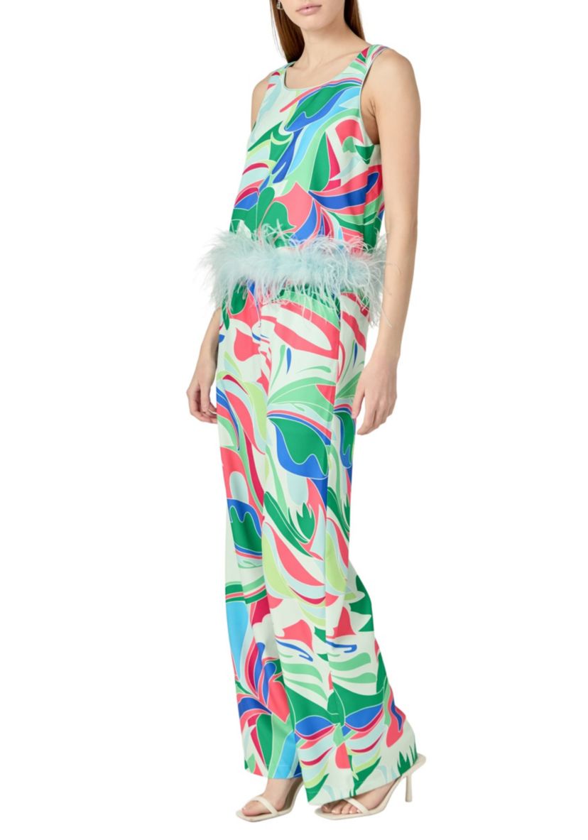 Print Wide Leg Pants