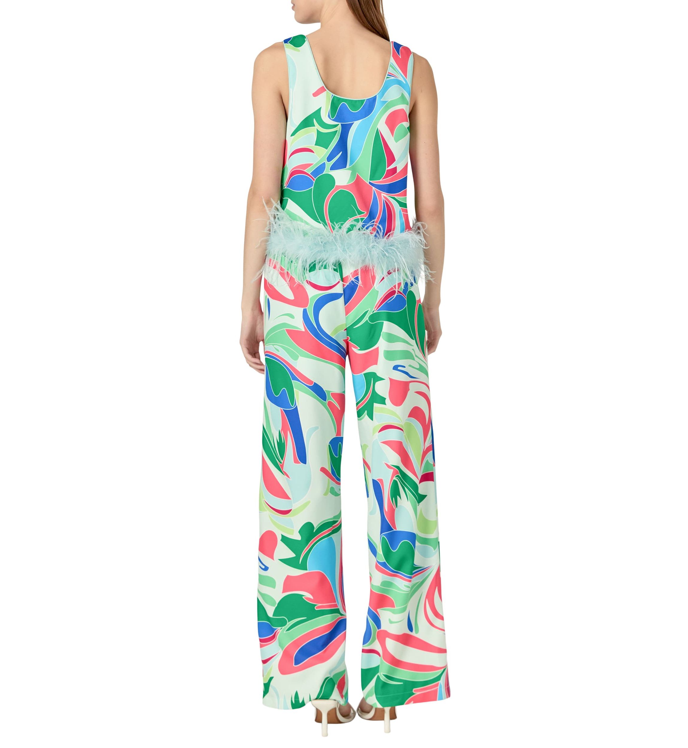 Print Wide Leg Pants