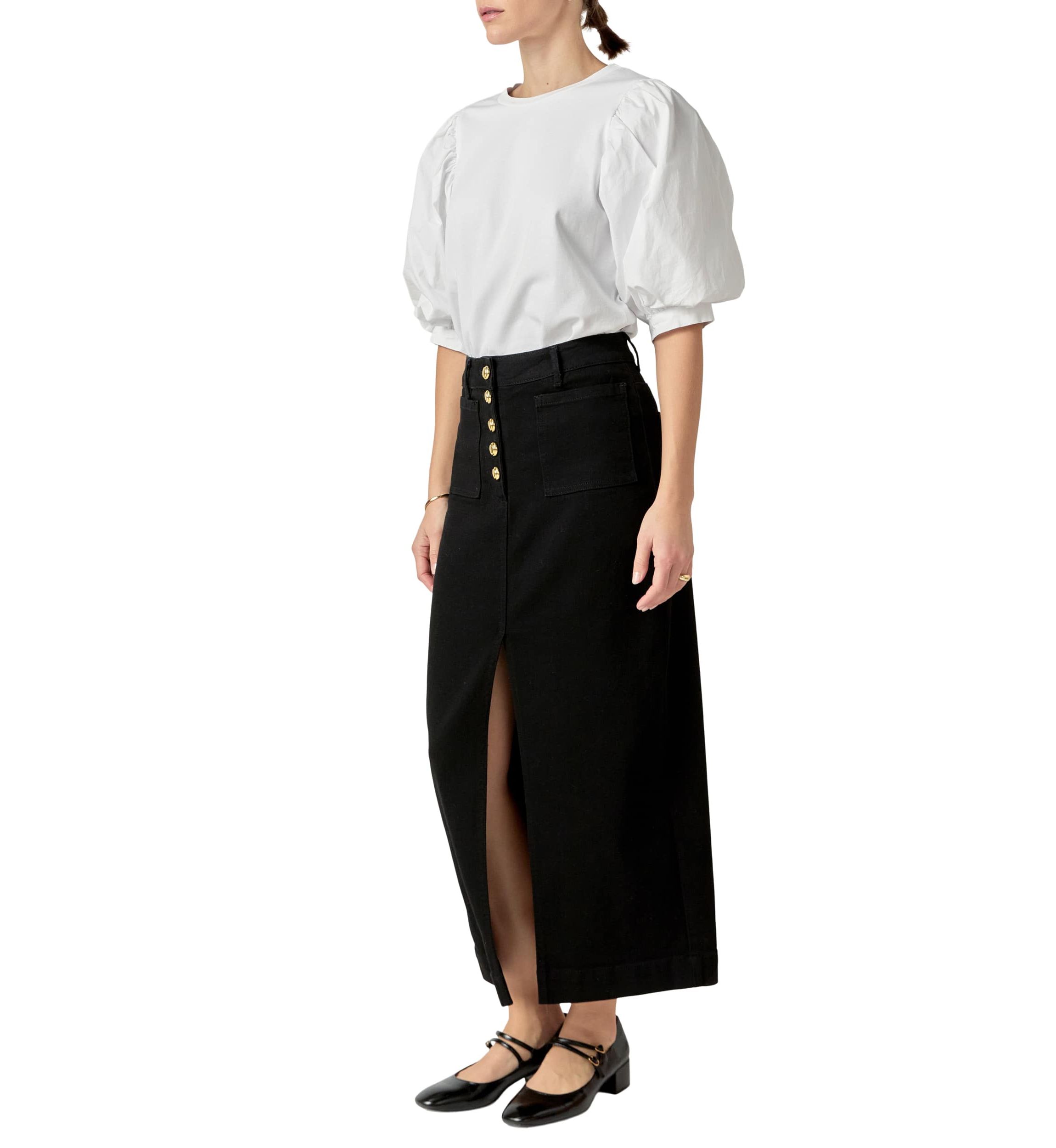 DENIM MAXI SKIRT