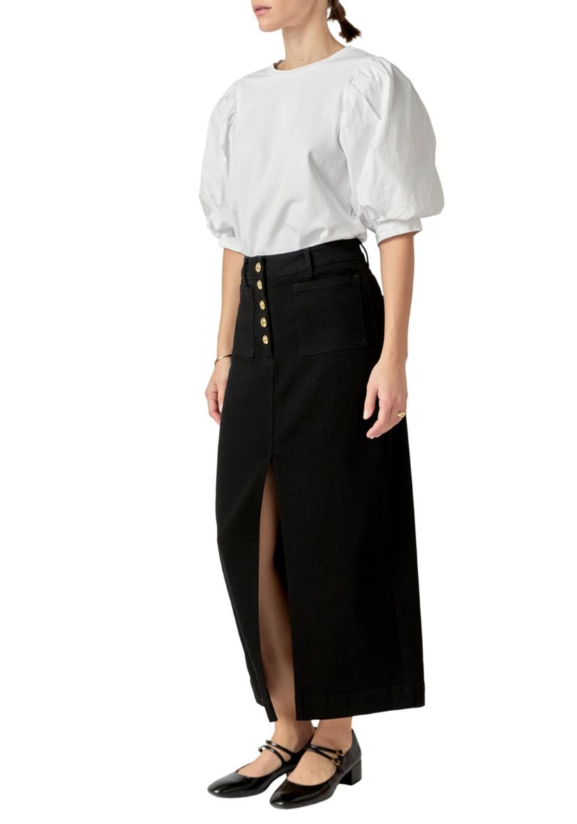 DENIM MAXI SKIRT