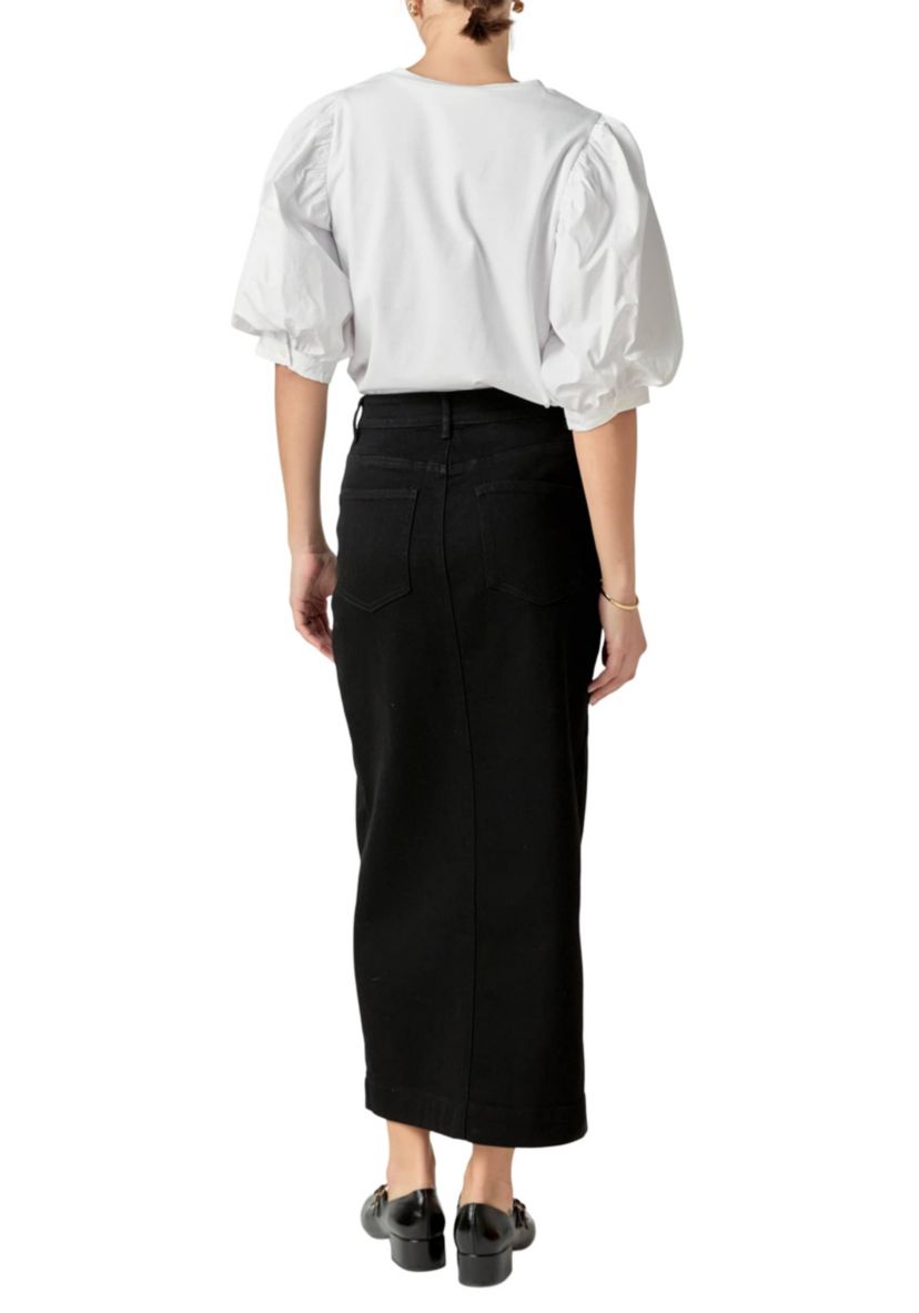DENIM MAXI SKIRT