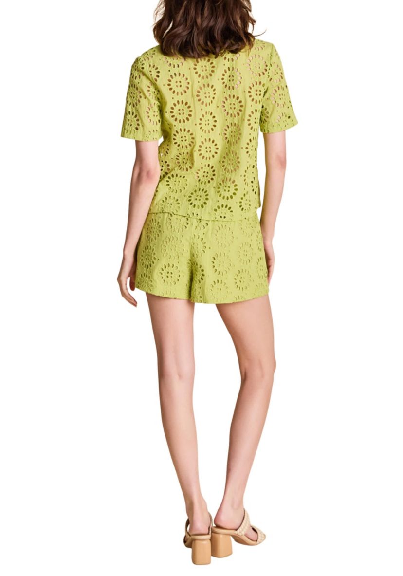 EMBROIDERED COTTON SHORTS