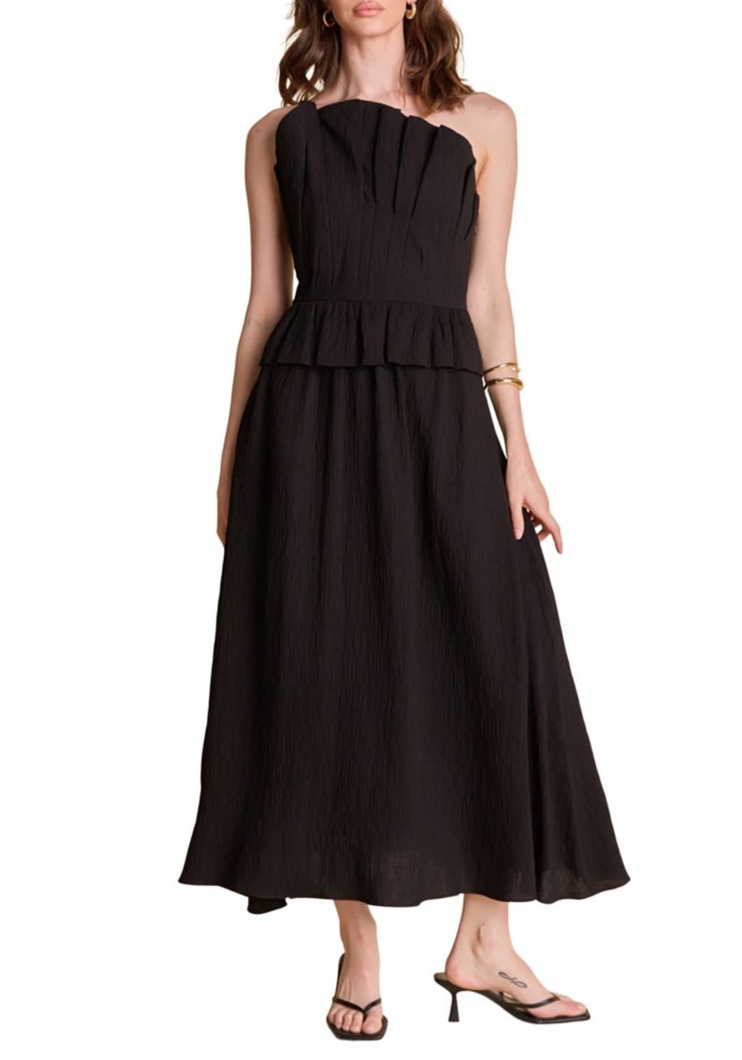 Ruffled Tube Top Dress