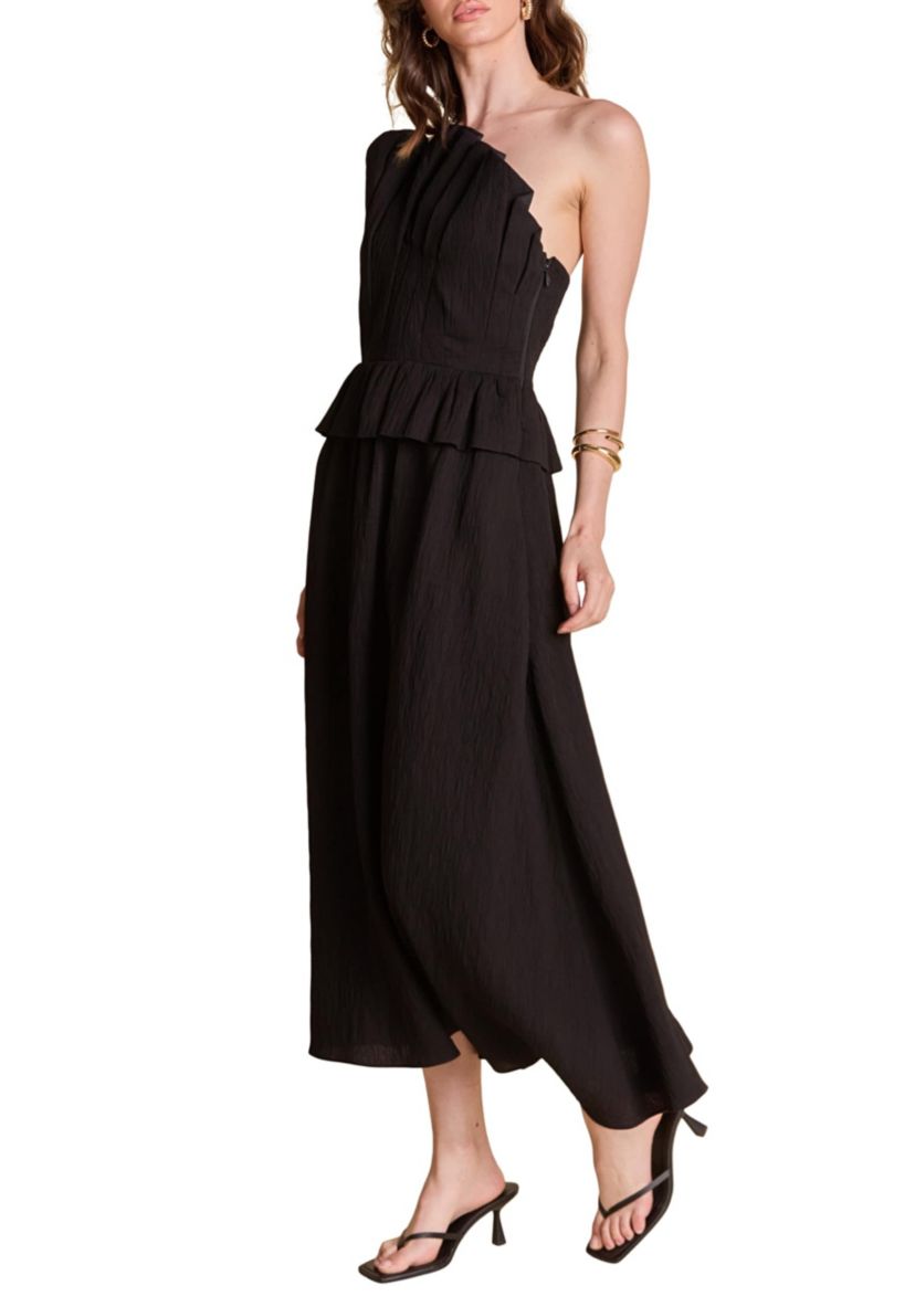 Ruffled Tube Top Dress