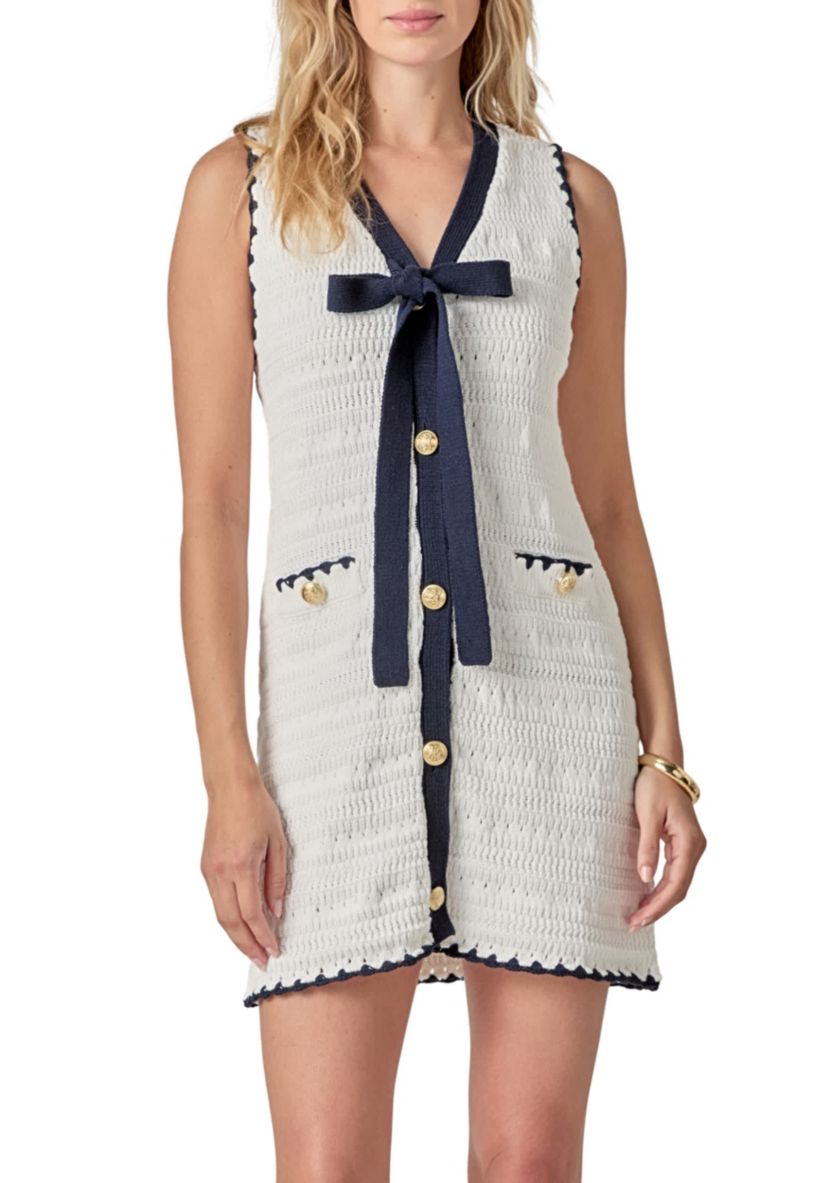 CROCHET MINI DRESS