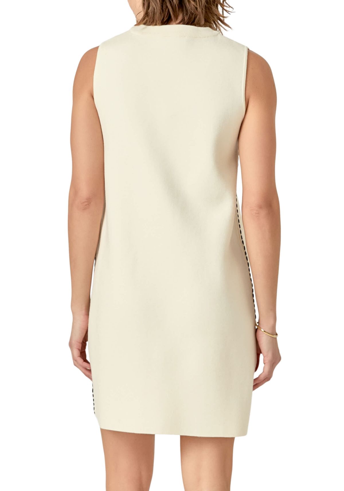 STITCH DETAIL KNIT MINI DRESS