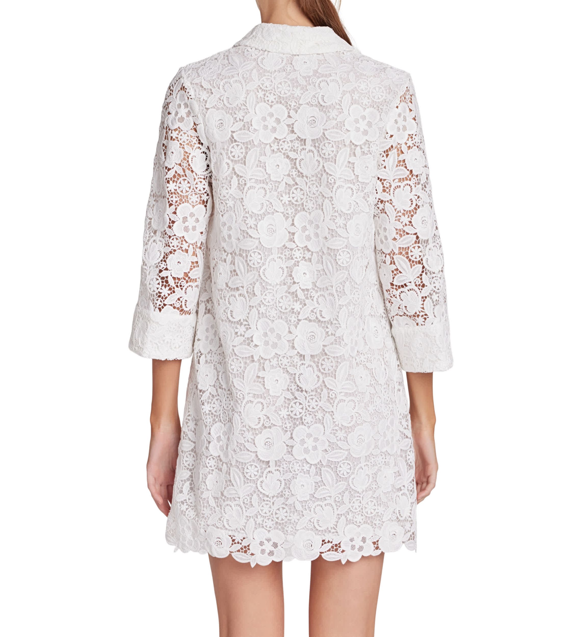 GUIPURE LACE MINI DRESS