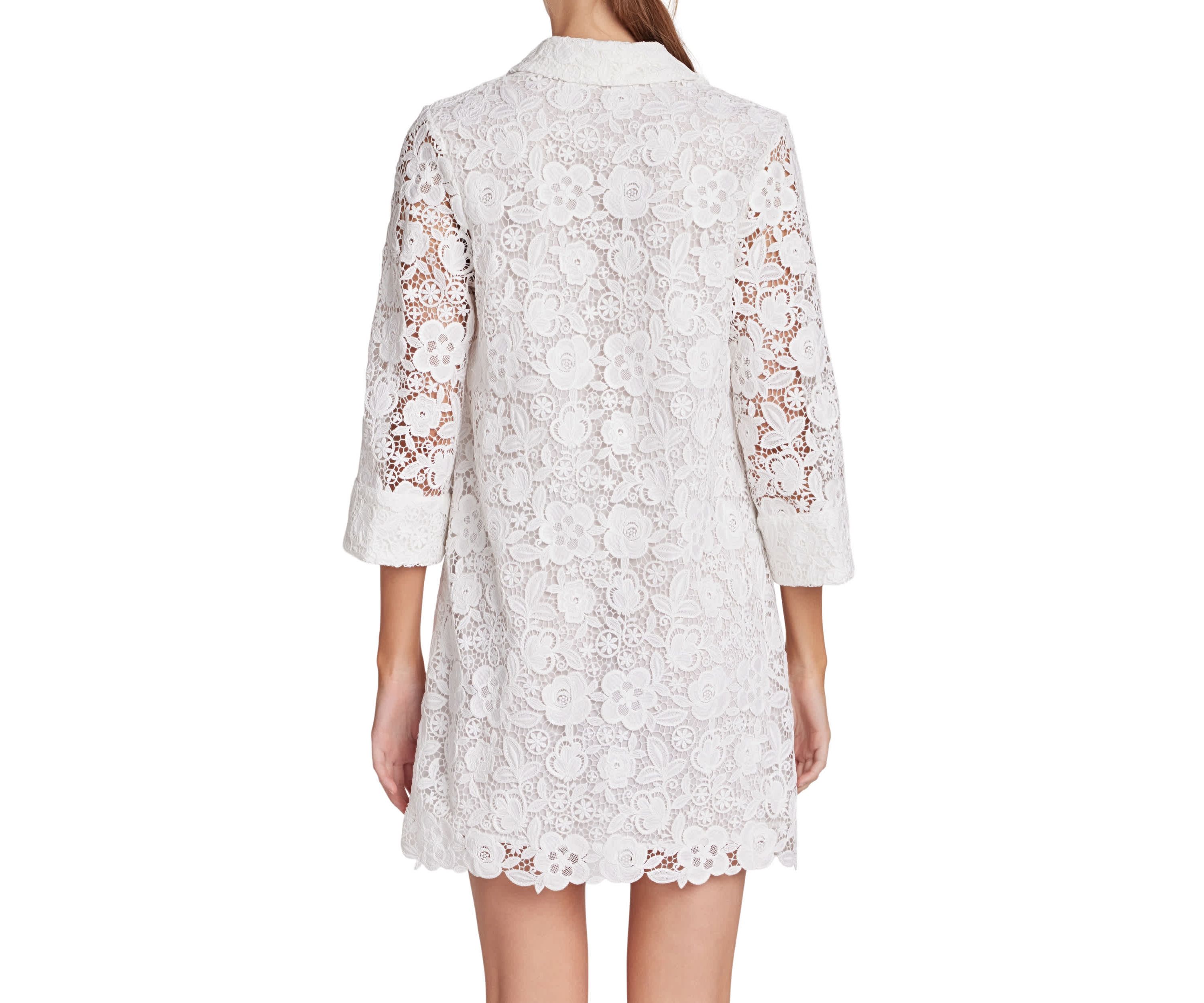 GUIPURE LACE MINI DRESS
