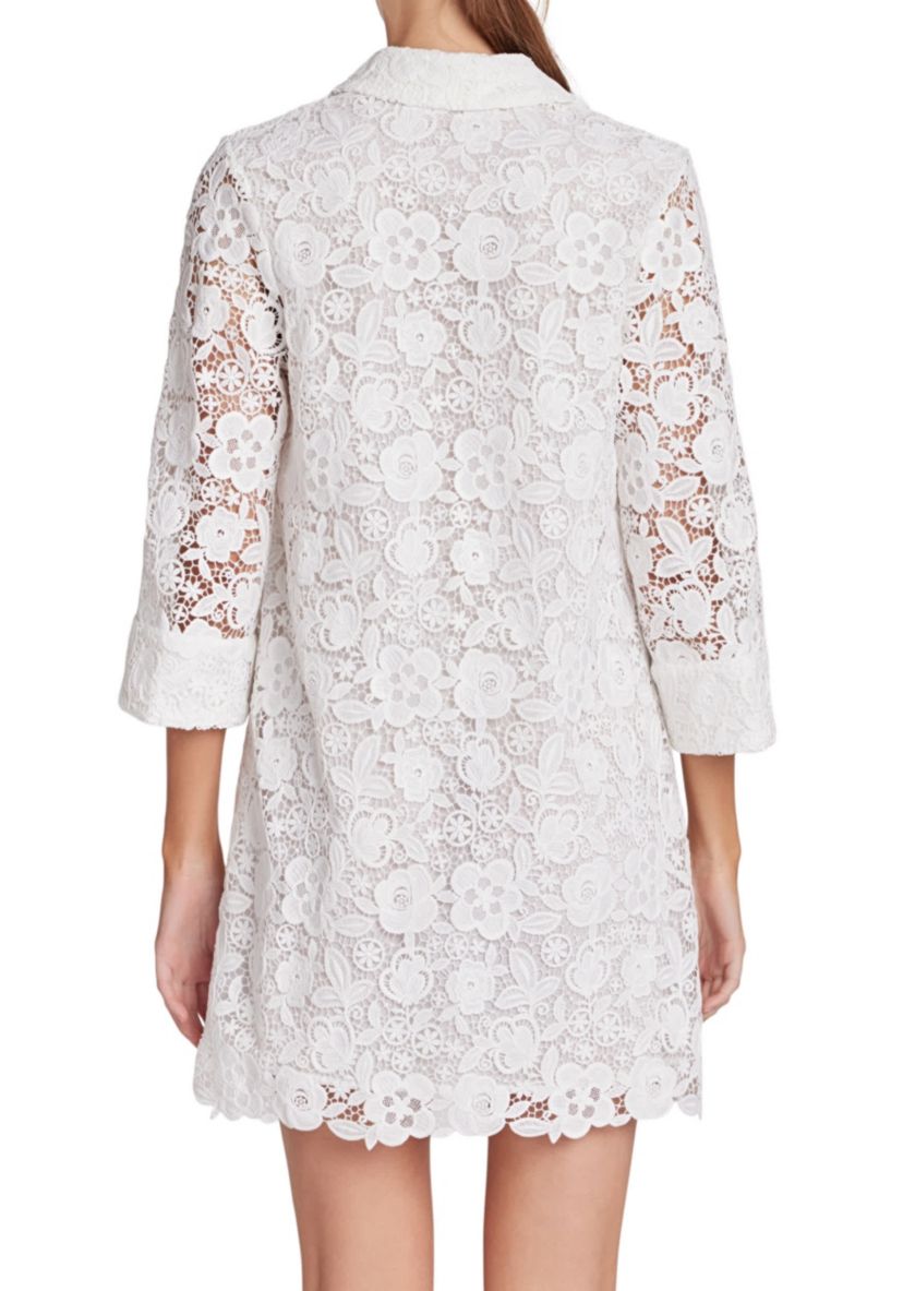 GUIPURE LACE MINI DRESS
