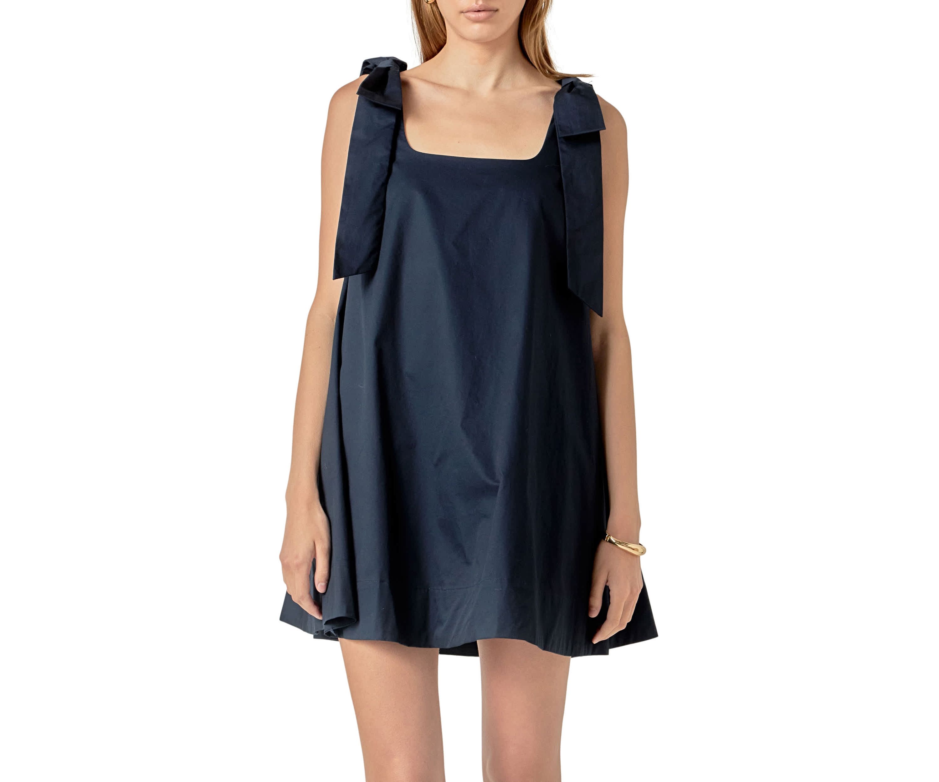 BOW SLEEVELESS MINI DRESS