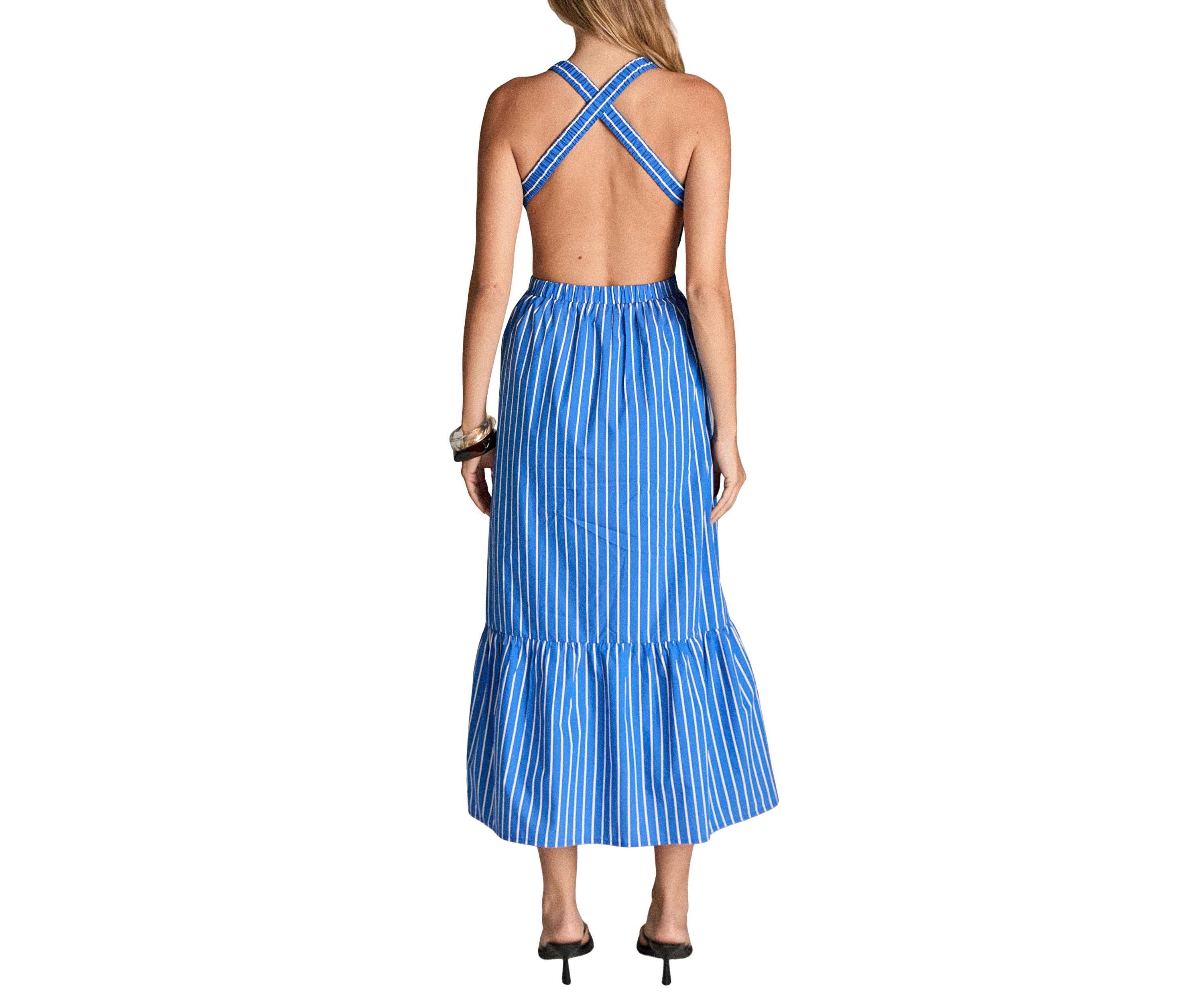 Elastic Detail Sleeveless Dress