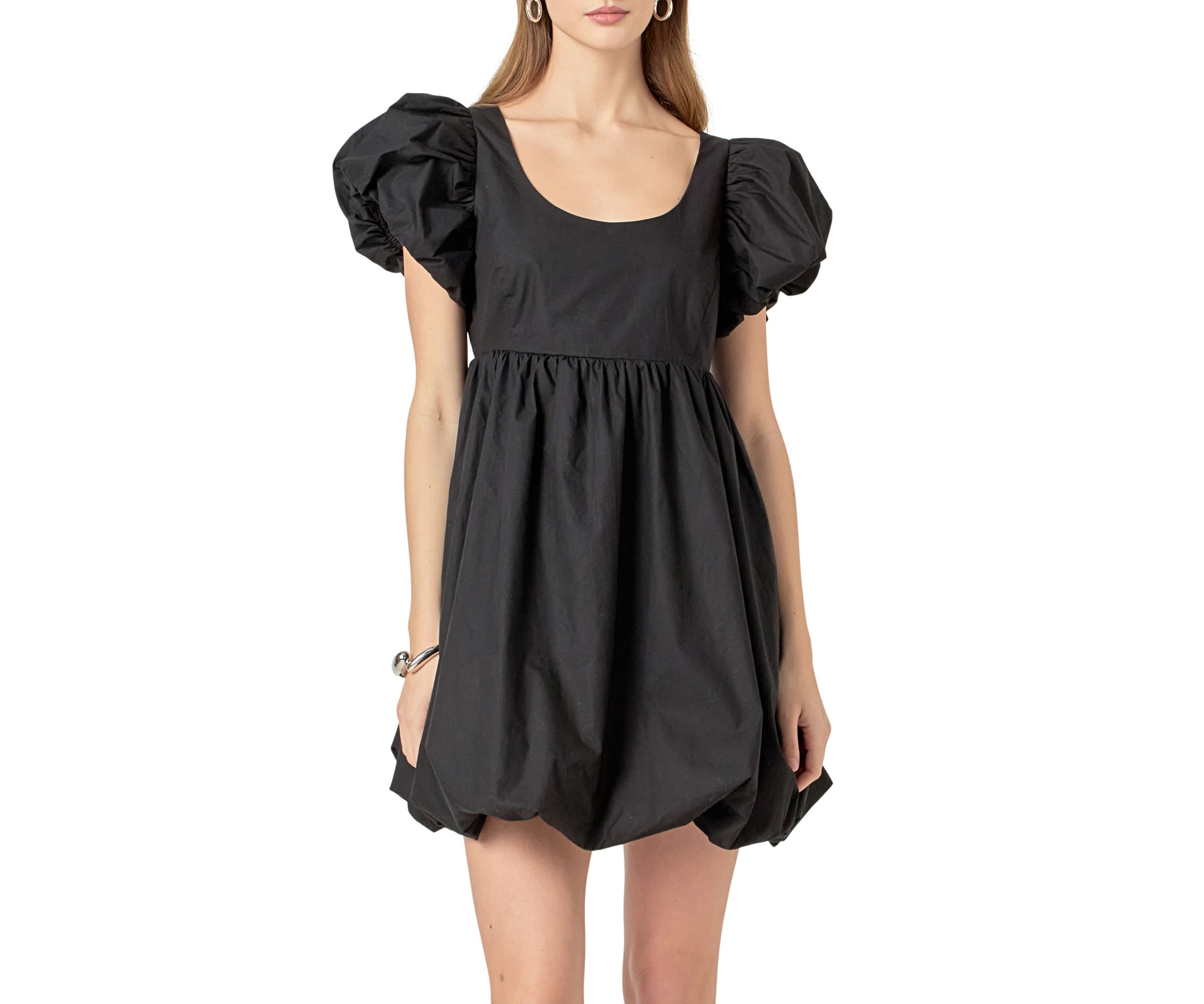 BUBBLE SCOOP NECK DRESS