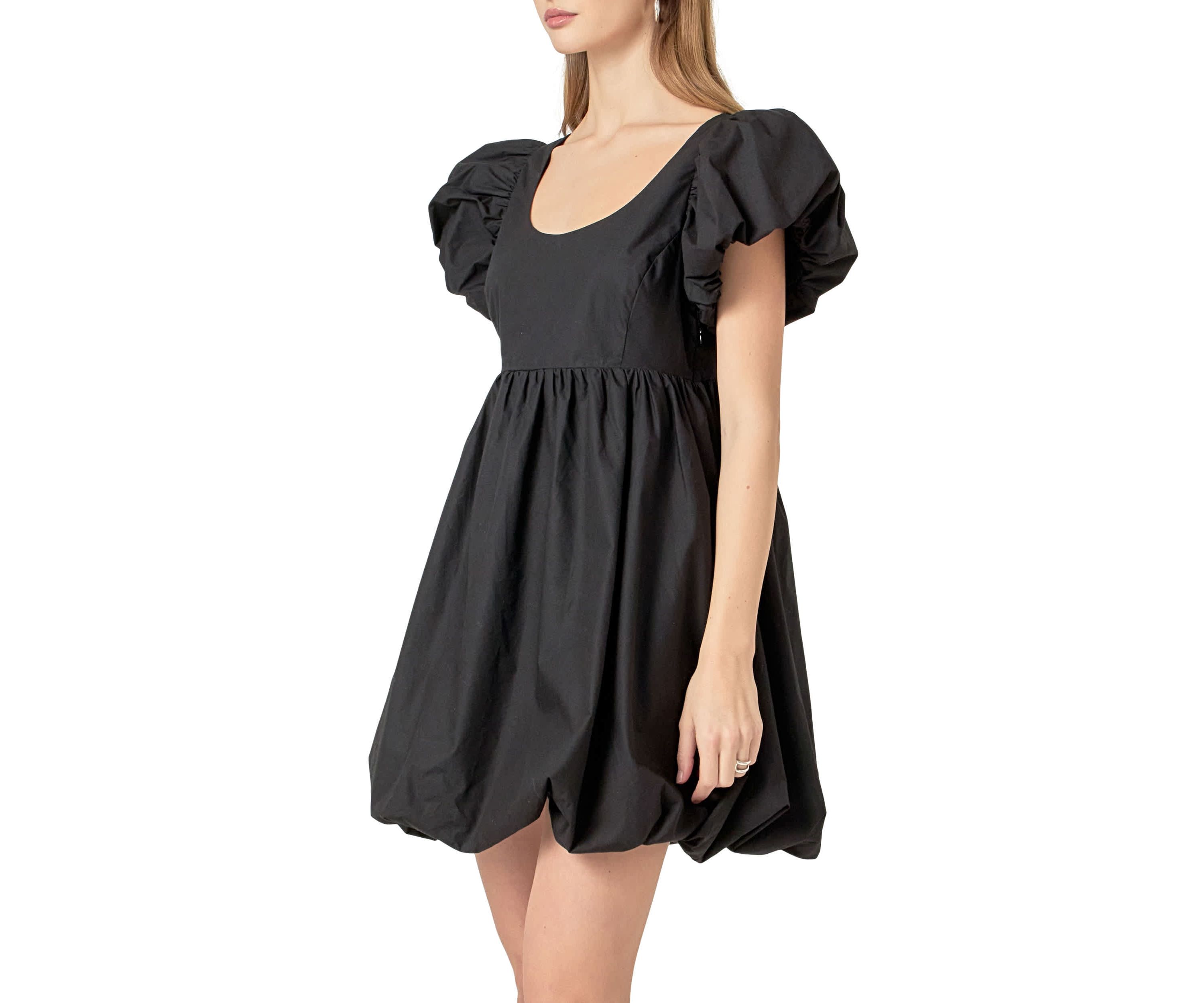 BUBBLE SCOOP NECK DRESS