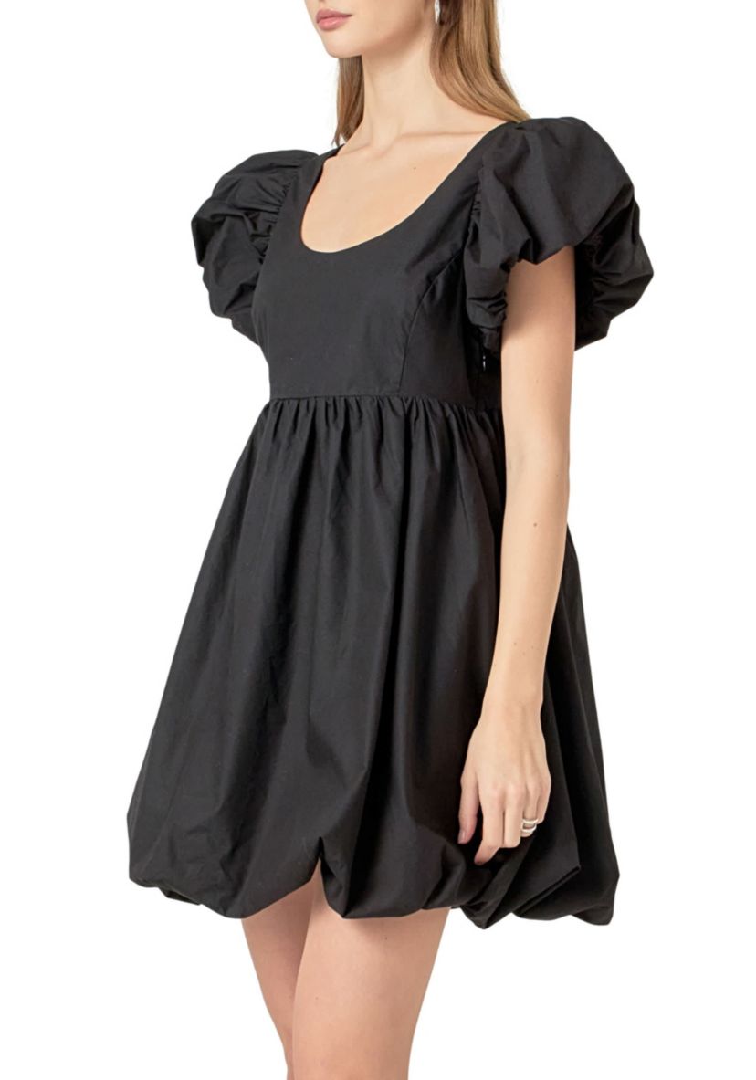 BUBBLE SCOOP NECK DRESS