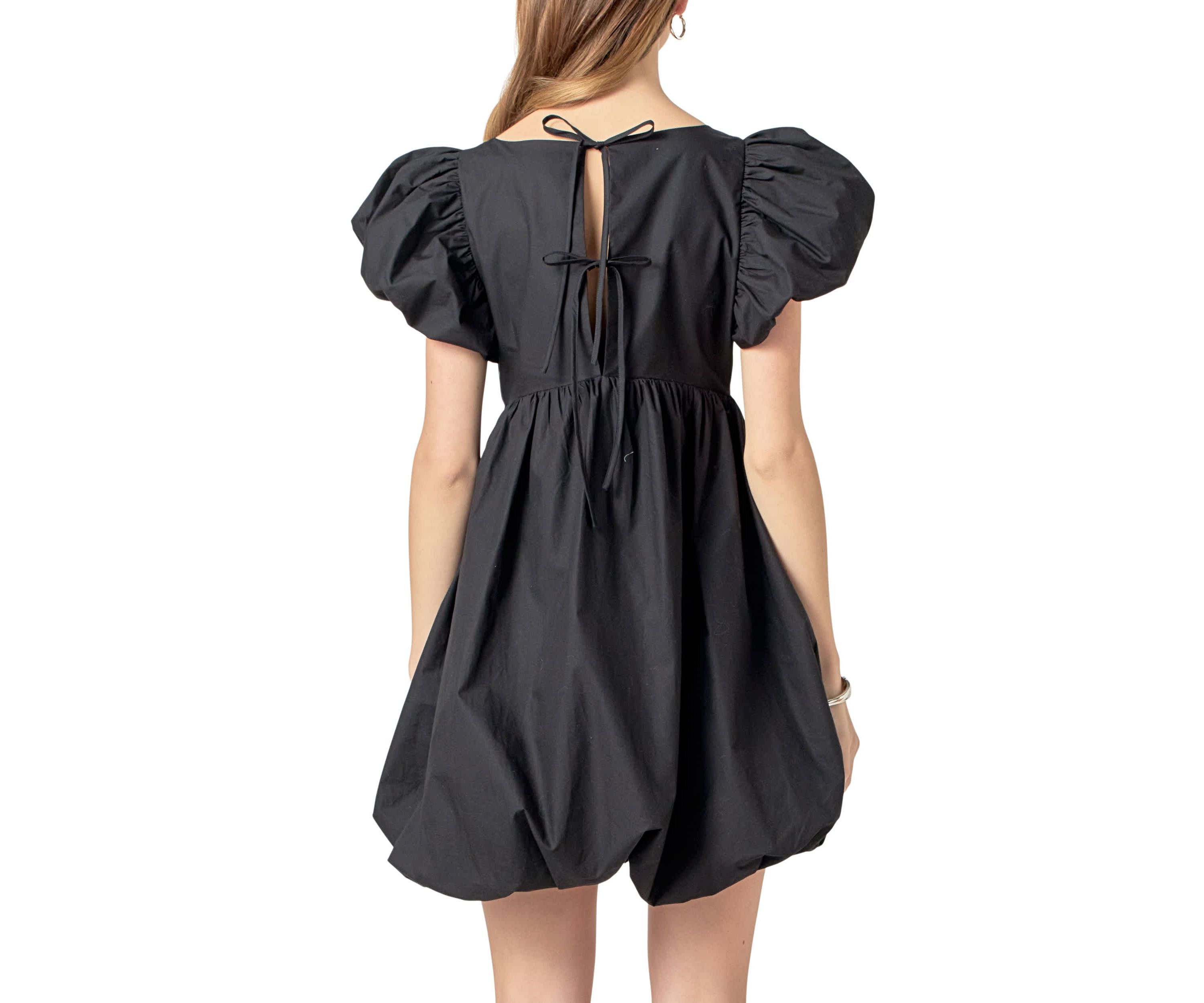 BUBBLE SCOOP NECK DRESS