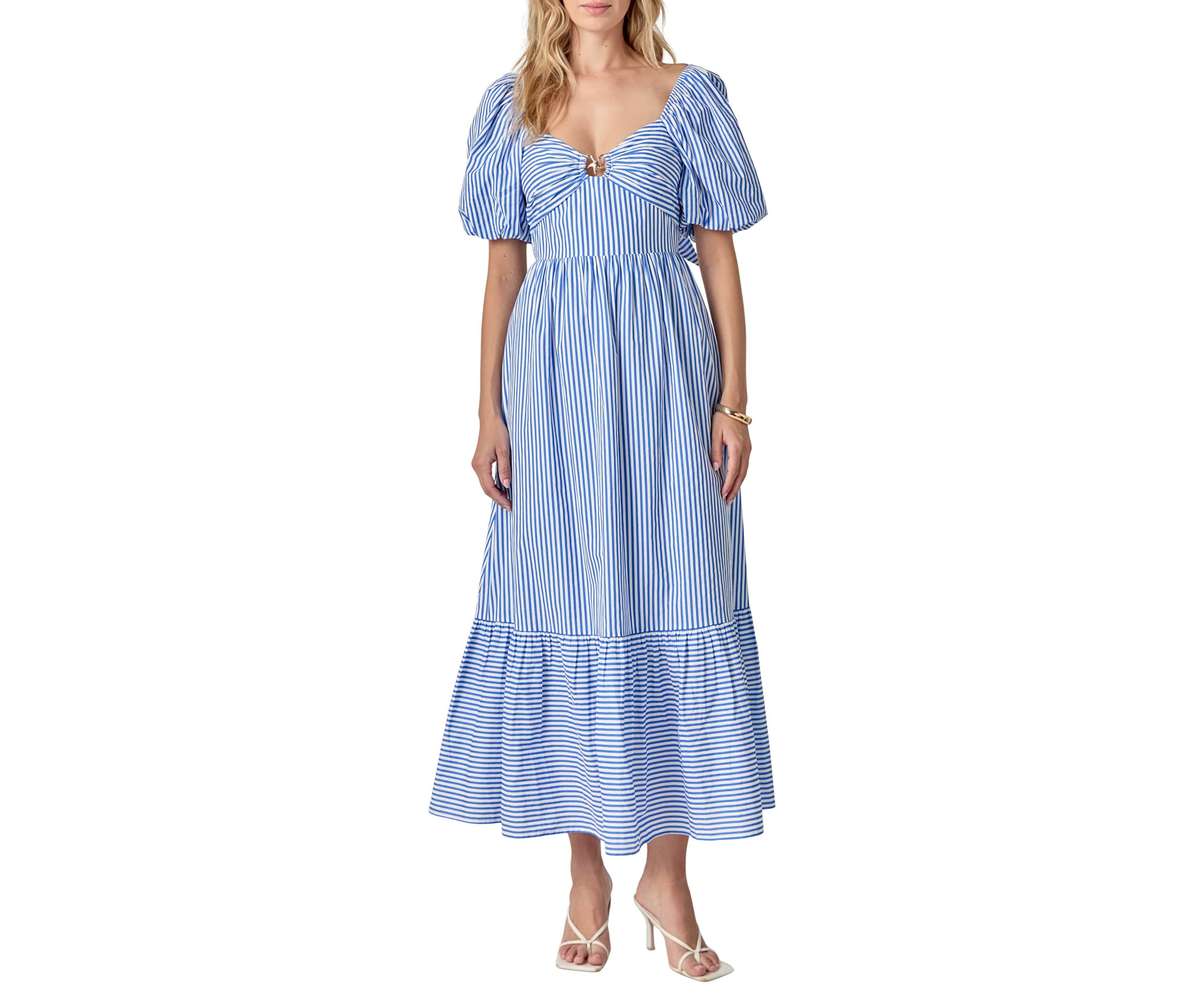 STARFISH STRIPED MIDI DRESS