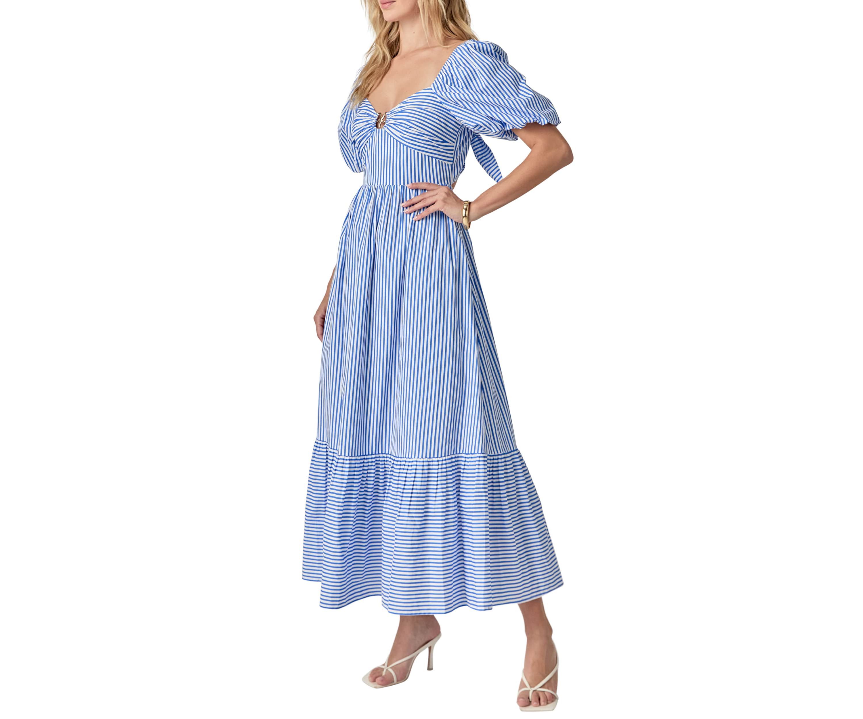 STARFISH STRIPED MIDI DRESS