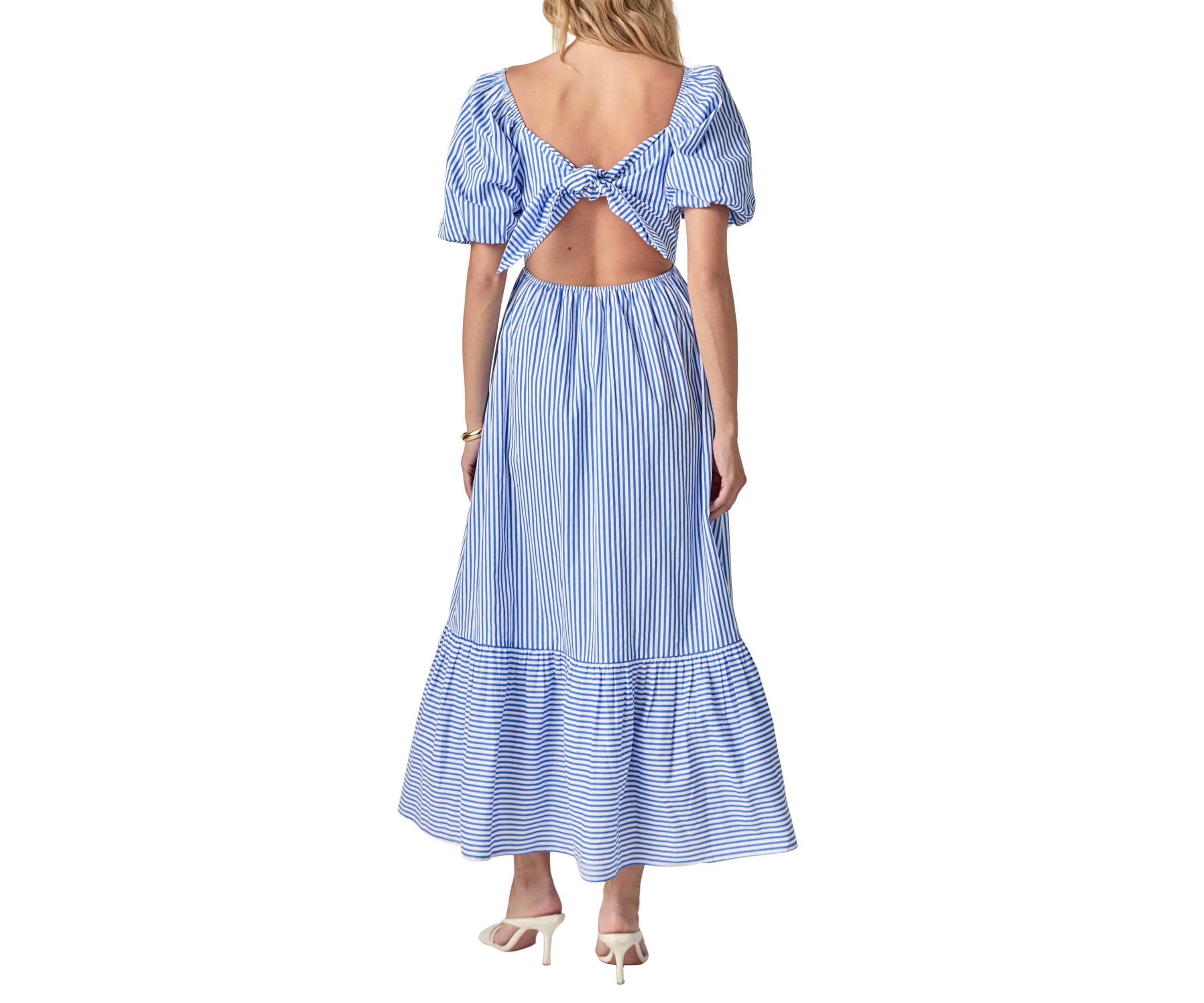 STARFISH STRIPED MIDI DRESS