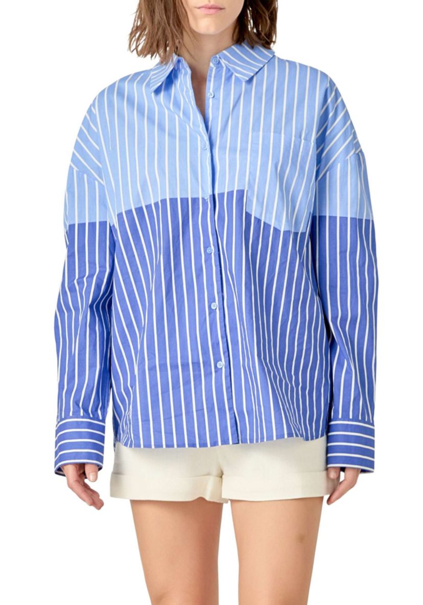 Colorblock Stripe Shirt