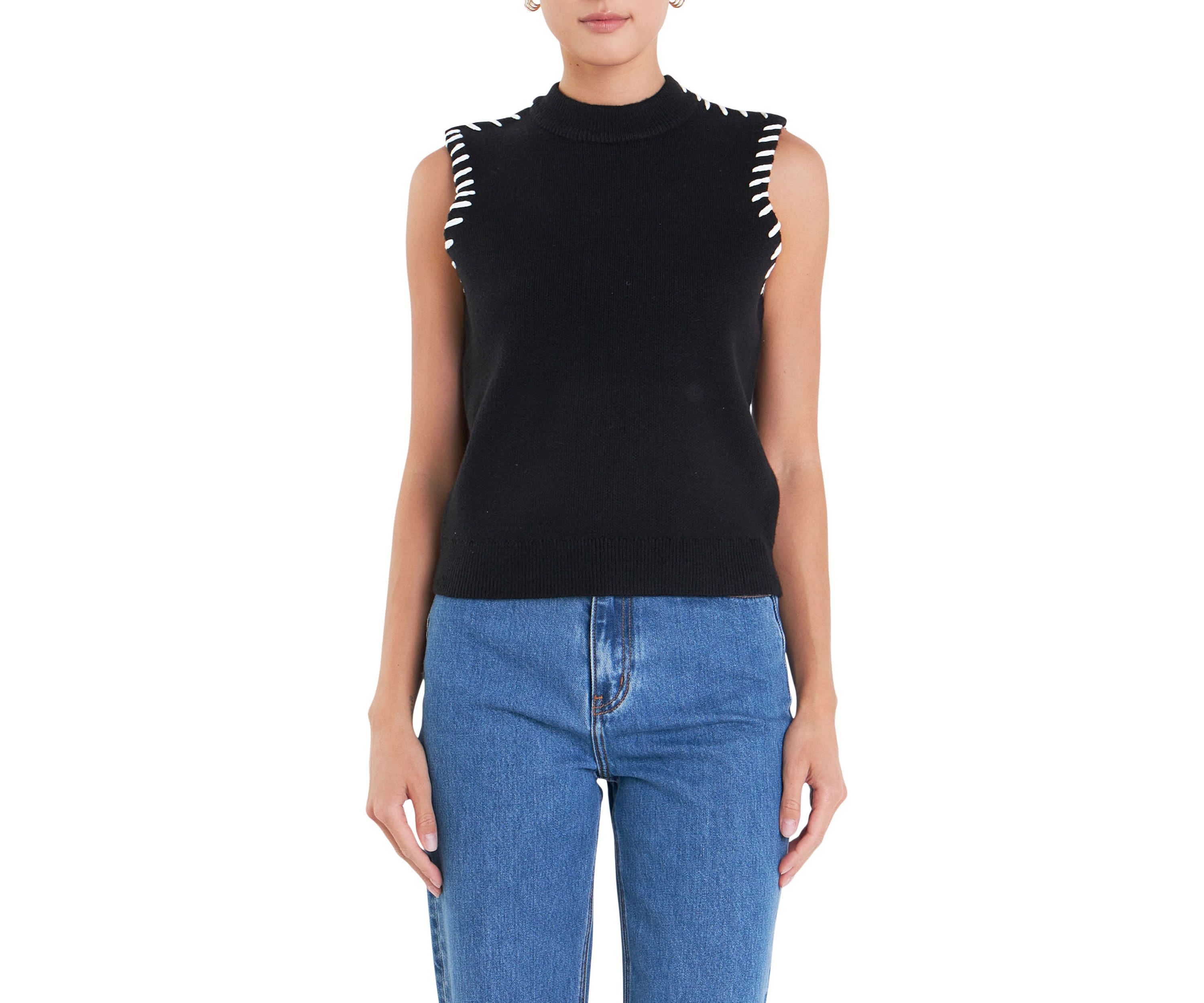 Stitch Detailed Knit Vest