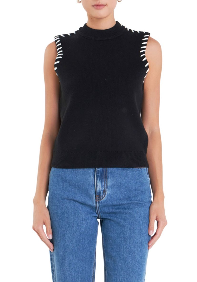 Stitch Detailed Knit Vest