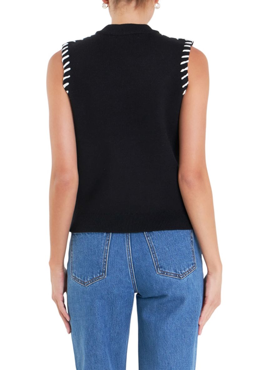 Stitch Detailed Knit Vest