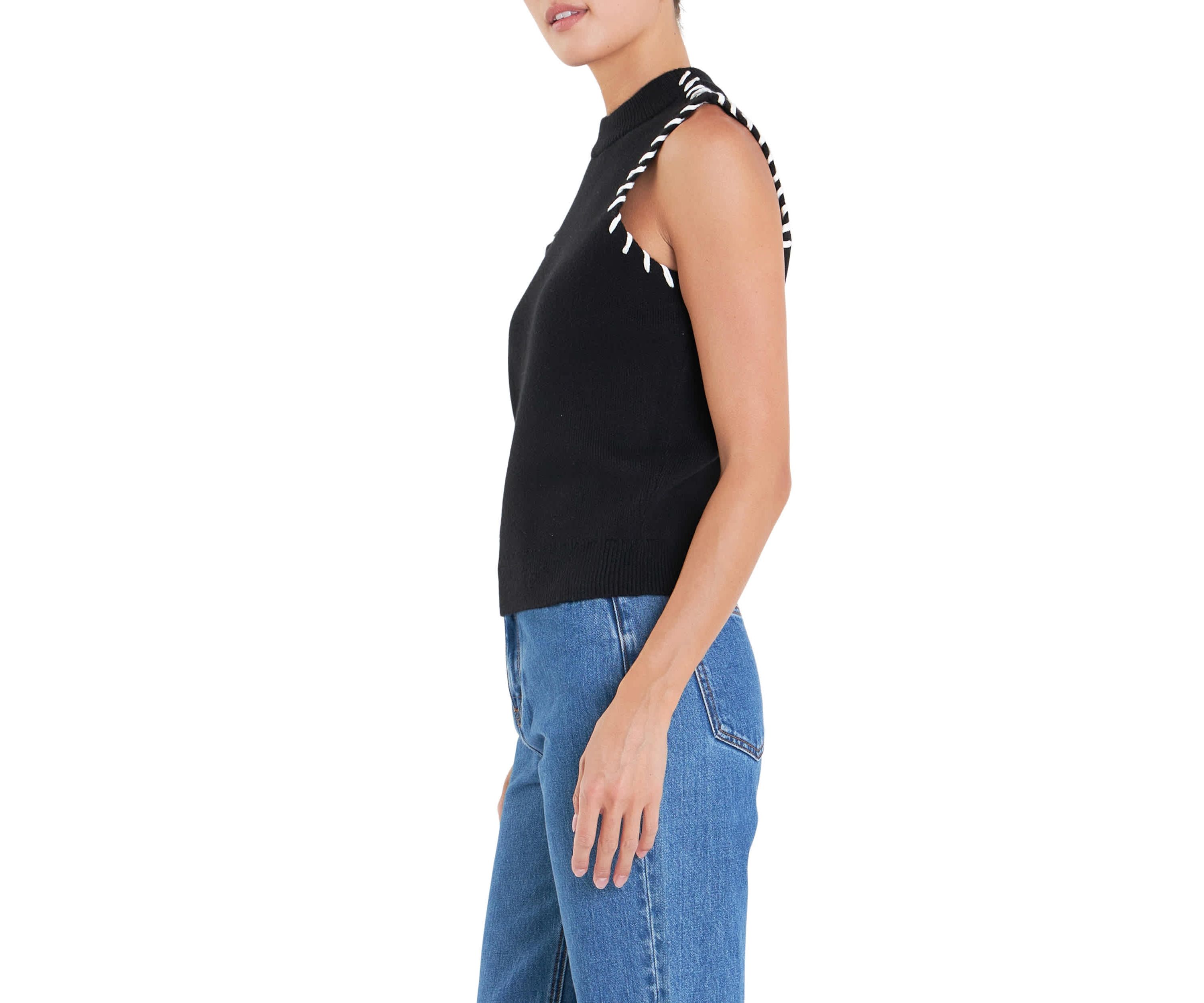 Stitch Detailed Knit Vest