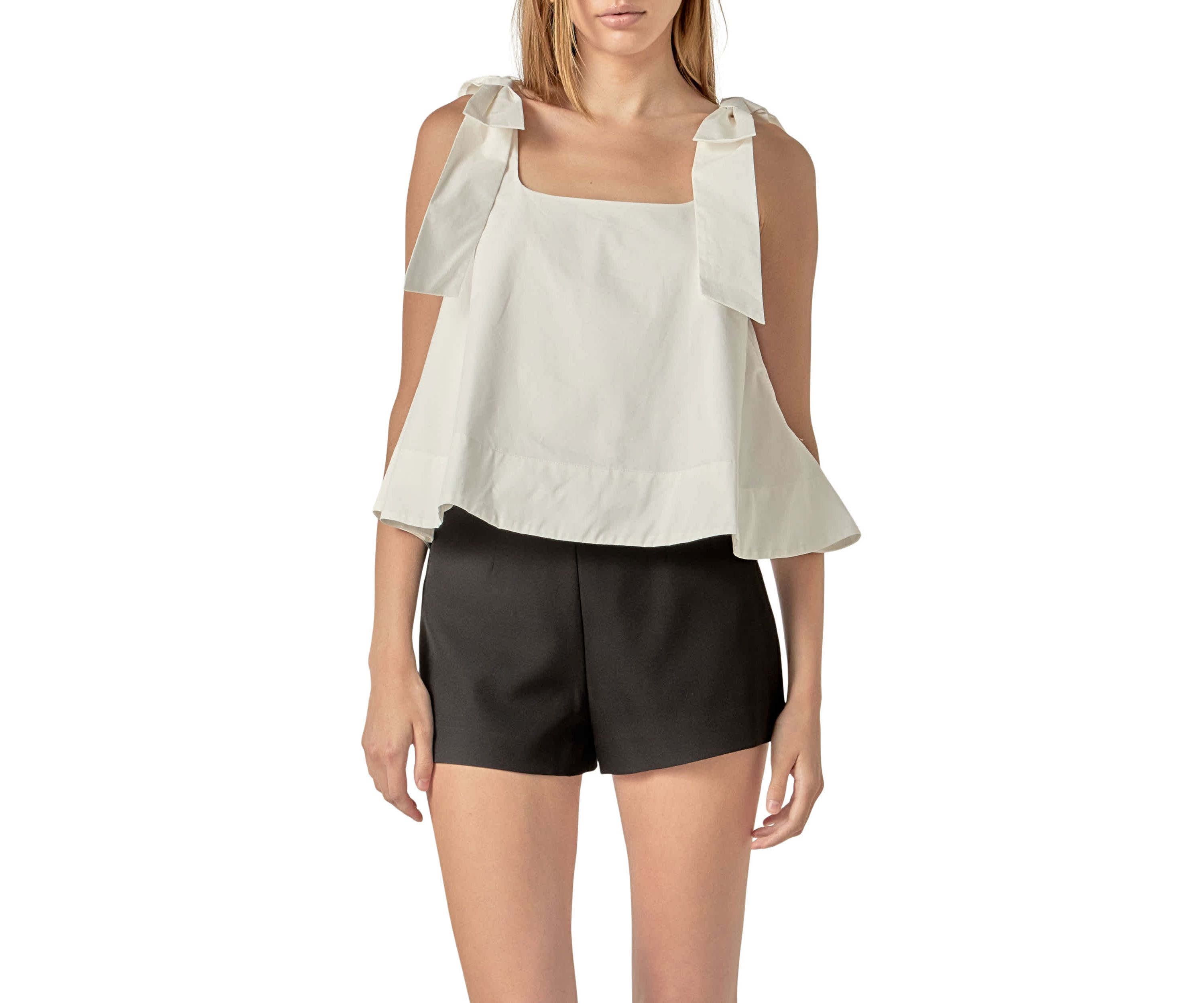 BOW SLEEVELESS TOP