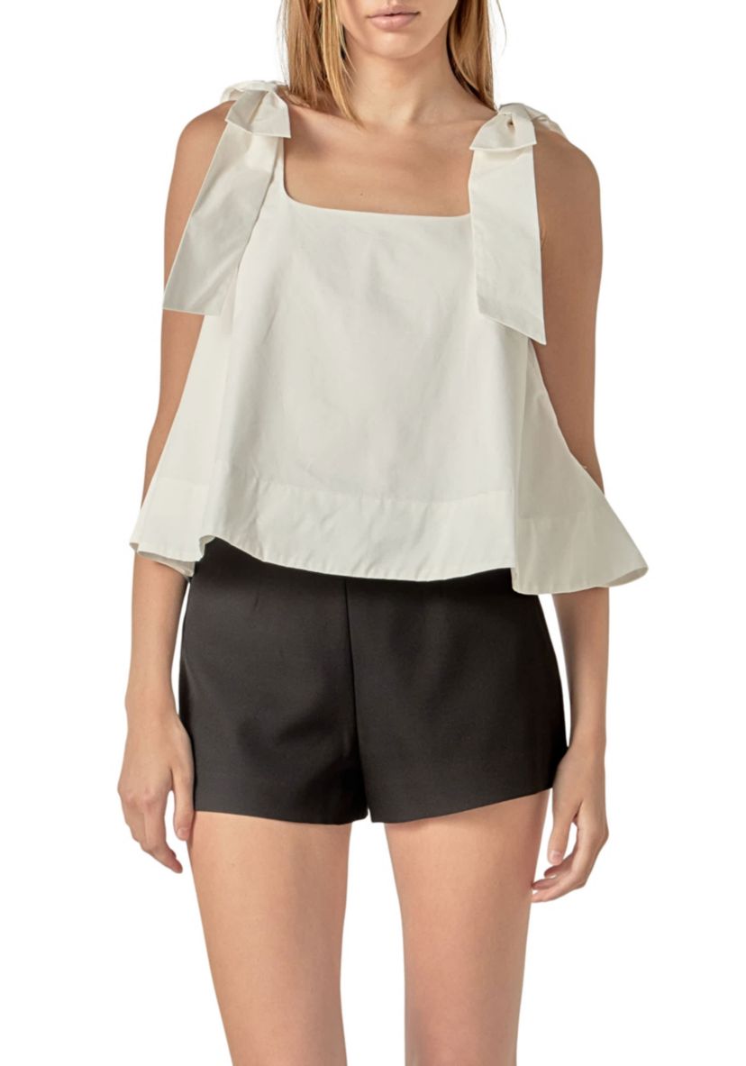 BOW SLEEVELESS TOP