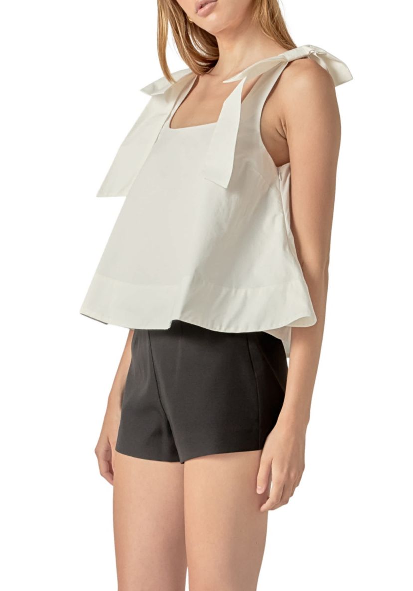 BOW SLEEVELESS TOP
