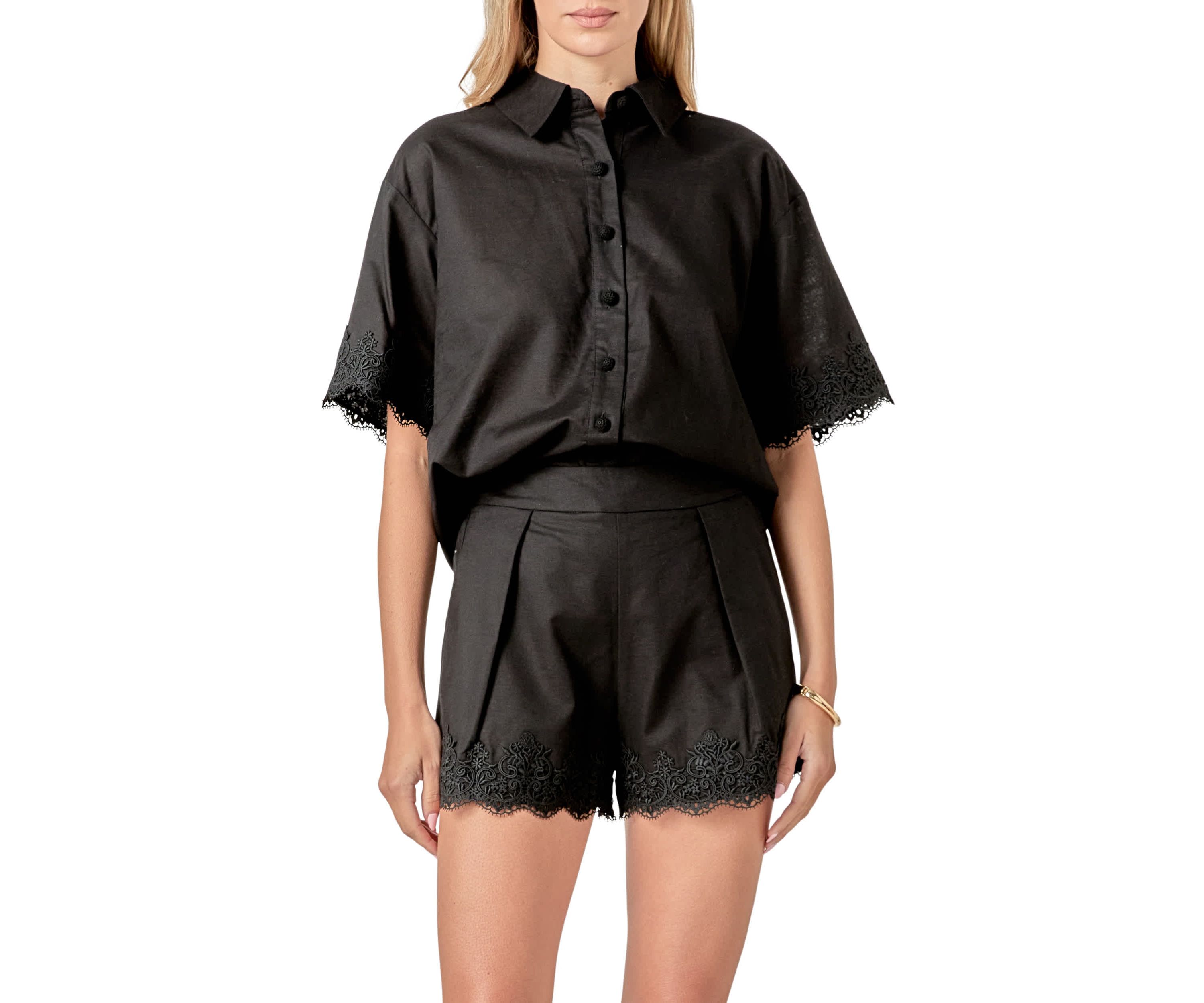 LINEN LACE SHIRT