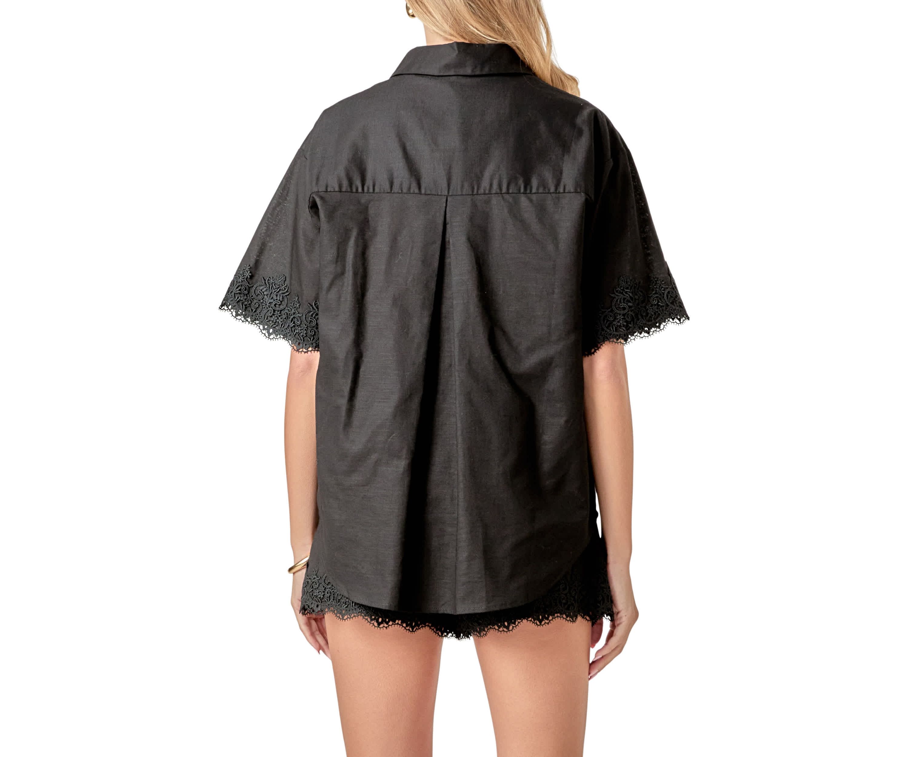 LINEN LACE SHIRT