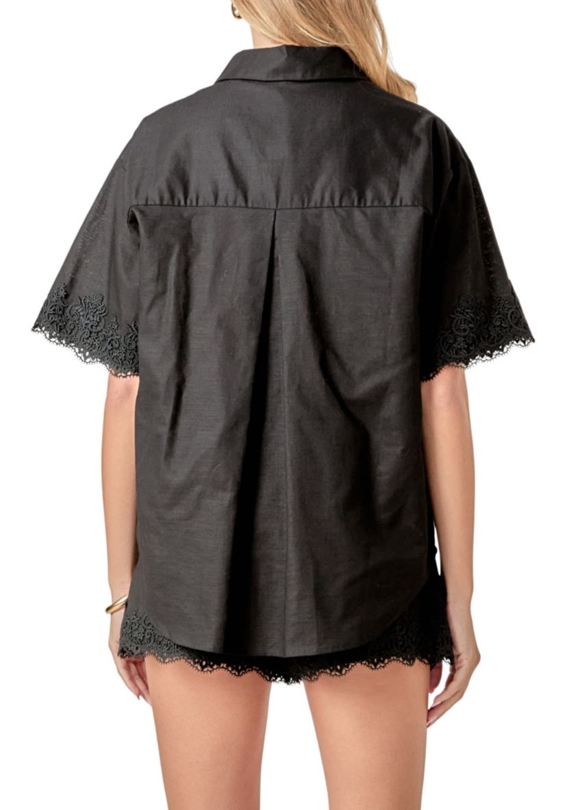 LINEN LACE SHIRT